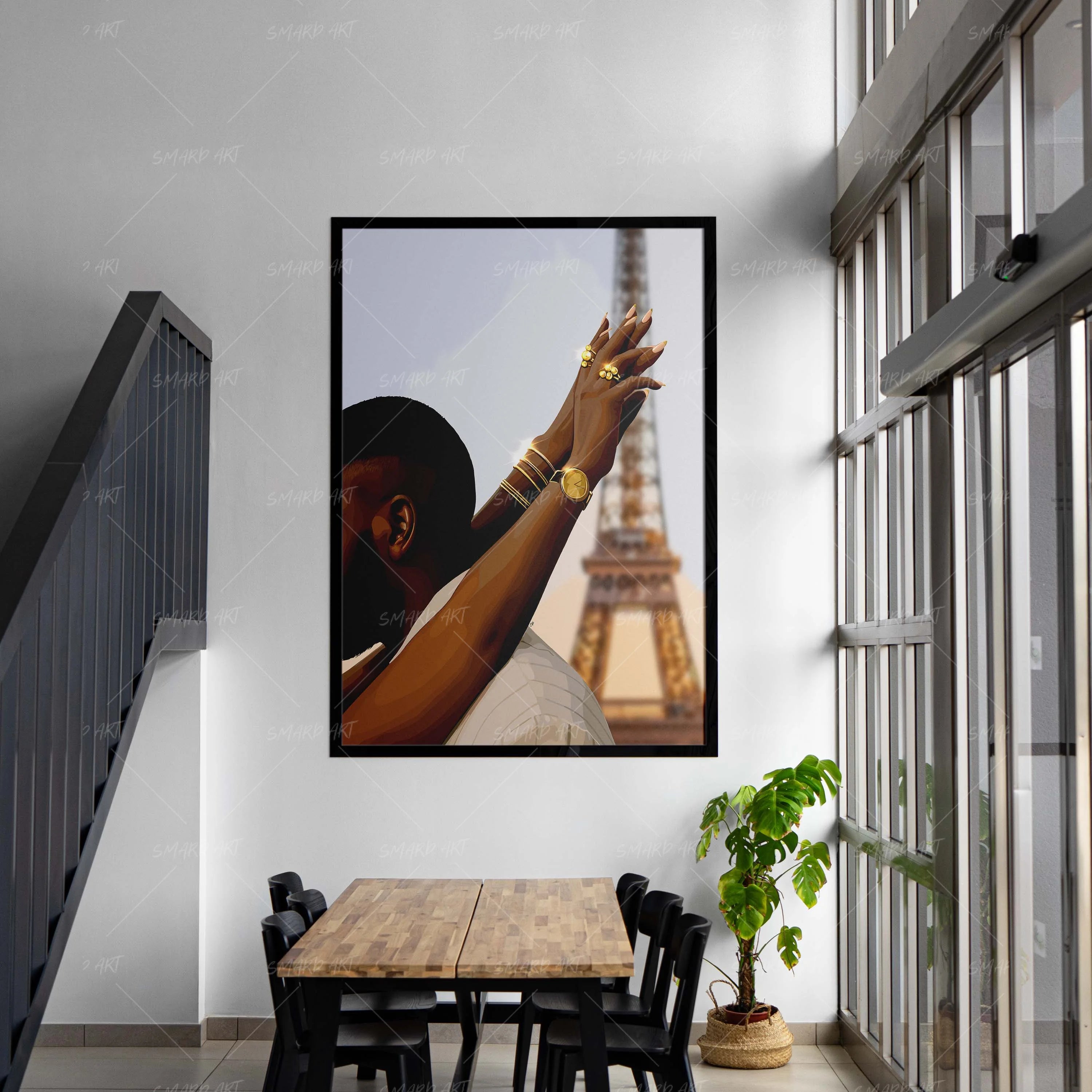 Love Looks Like This-wall art print featuring decorative artistic design suitable for living rooms, offices, and schools by SmardArt. Elevate your space with Black wall art that speaks to culture, identity, and creativity. At Smard, we celebrate artistry made with melanin, bringing powerful and inspiring designs to life.