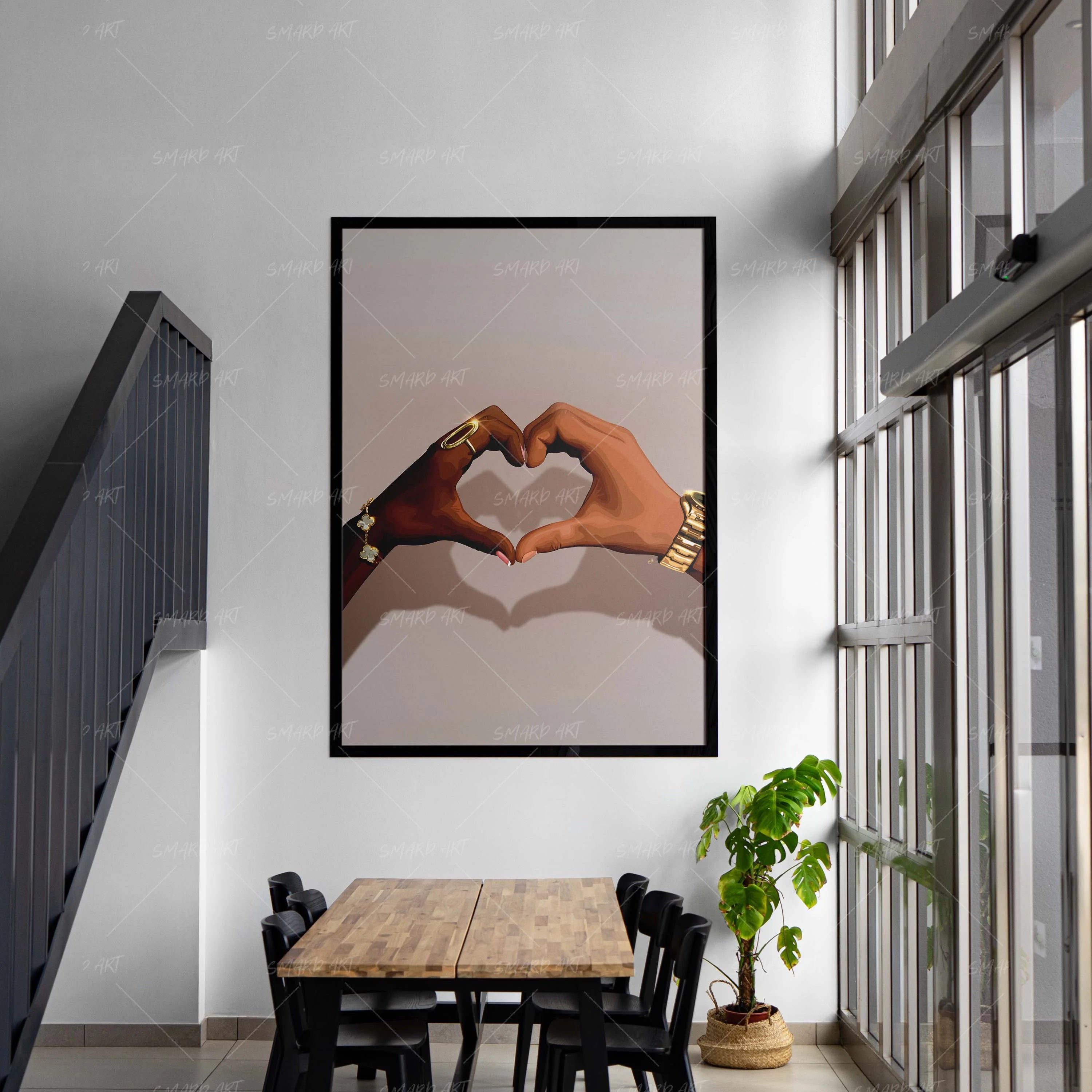 Touch & Tell-wall art print featuring decorative artistic design suitable for living rooms, offices, and schools by SmardArt. Elevate your space with Black wall art that speaks to culture, identity, and creativity. At Smard, we celebrate artistry made with melanin, bringing powerful and inspiring designs to life.