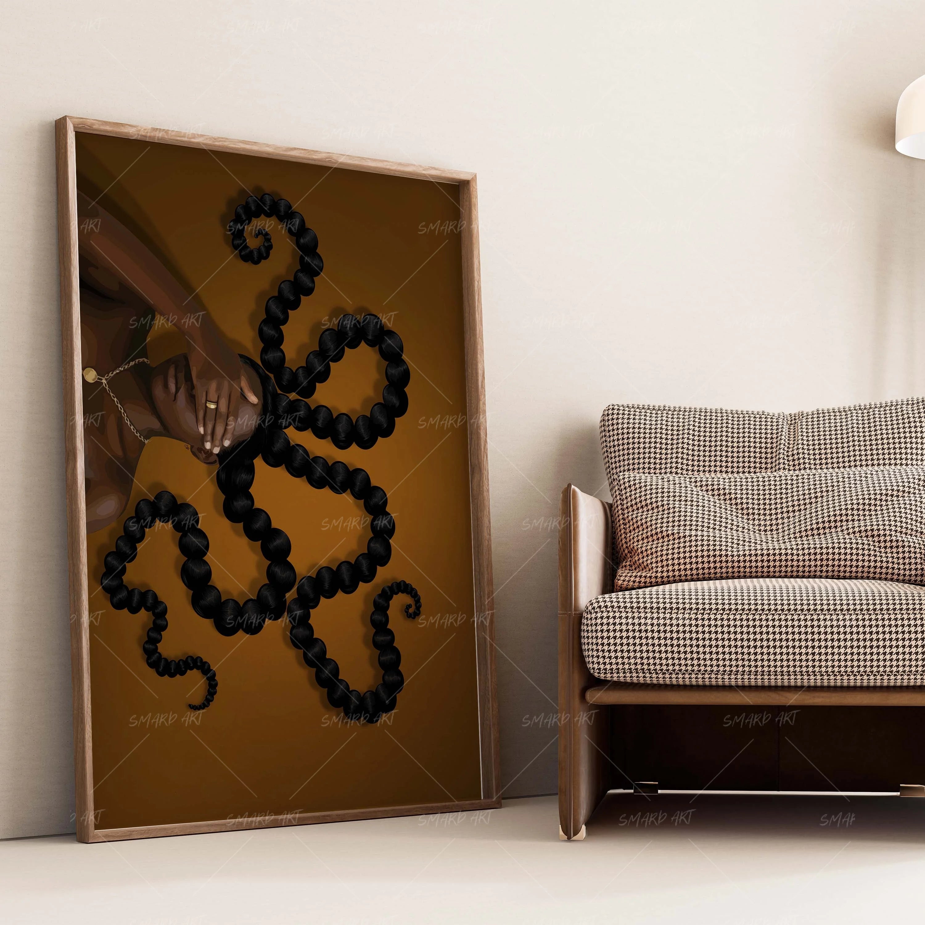 Strand Statement-wall art print featuring decorative artistic design suitable for living rooms, offices, and schools by SmardArt. Elevate your space with Black wall art that speaks to culture, identity, and creativity. At Smard, we celebrate artistry made with melanin, bringing powerful and inspiring designs to life.