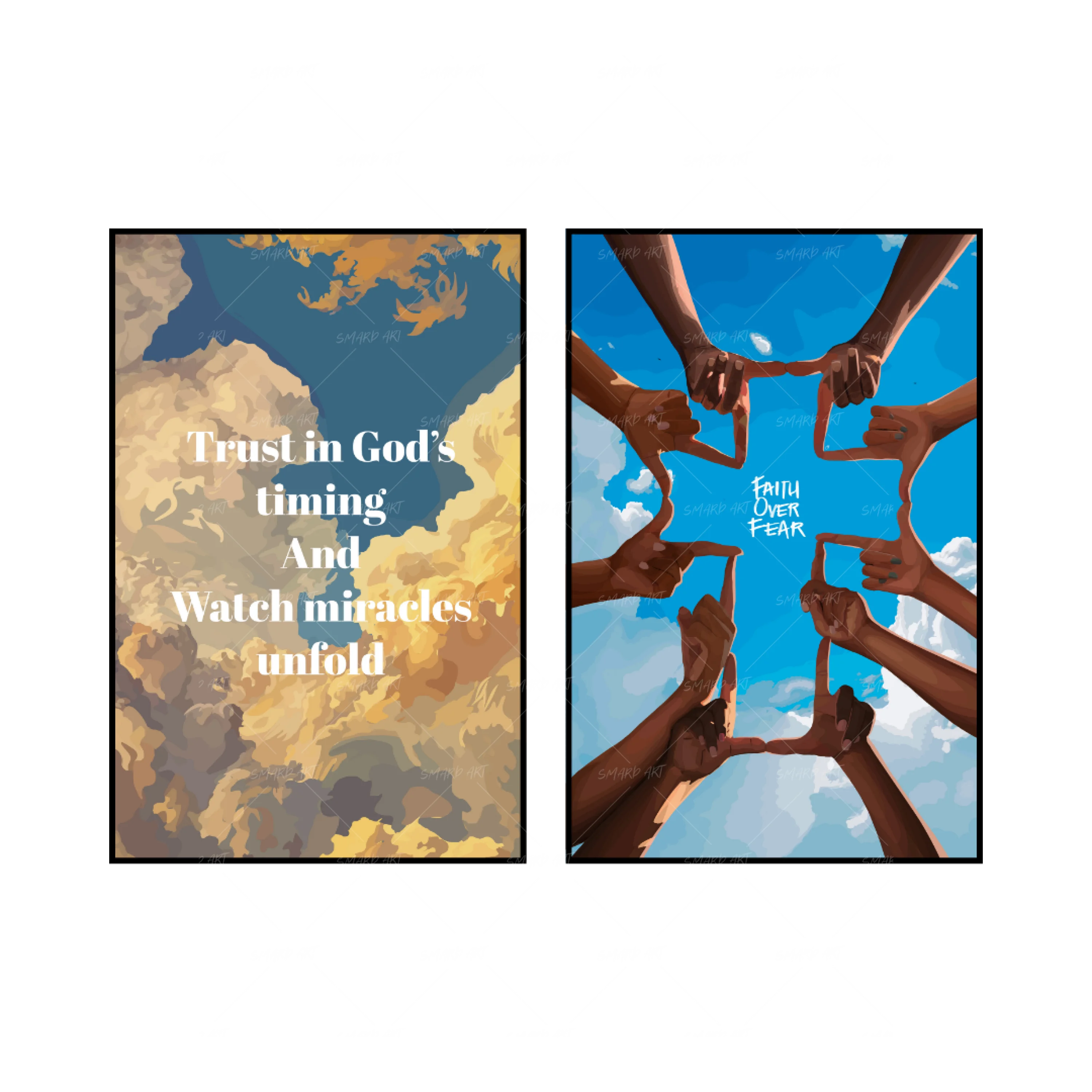 Art Print Bundle : God's Timing + Faith Over Fear