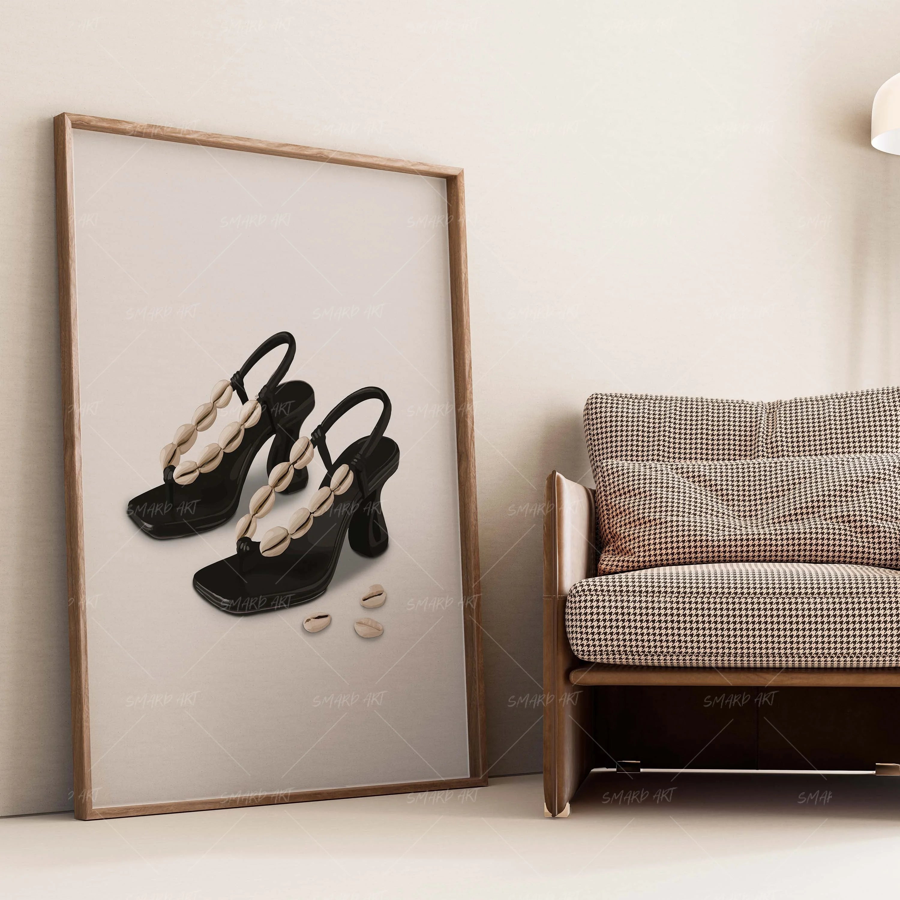 The Cowrie Code-wall art print featuring decorative artistic design suitable for living rooms, offices, and schools by SmardArt. Elevate your space with Black wall art that speaks to culture, identity, and creativity. At Smard, we celebrate artistry made with melanin, bringing powerful and inspiring designs to life.