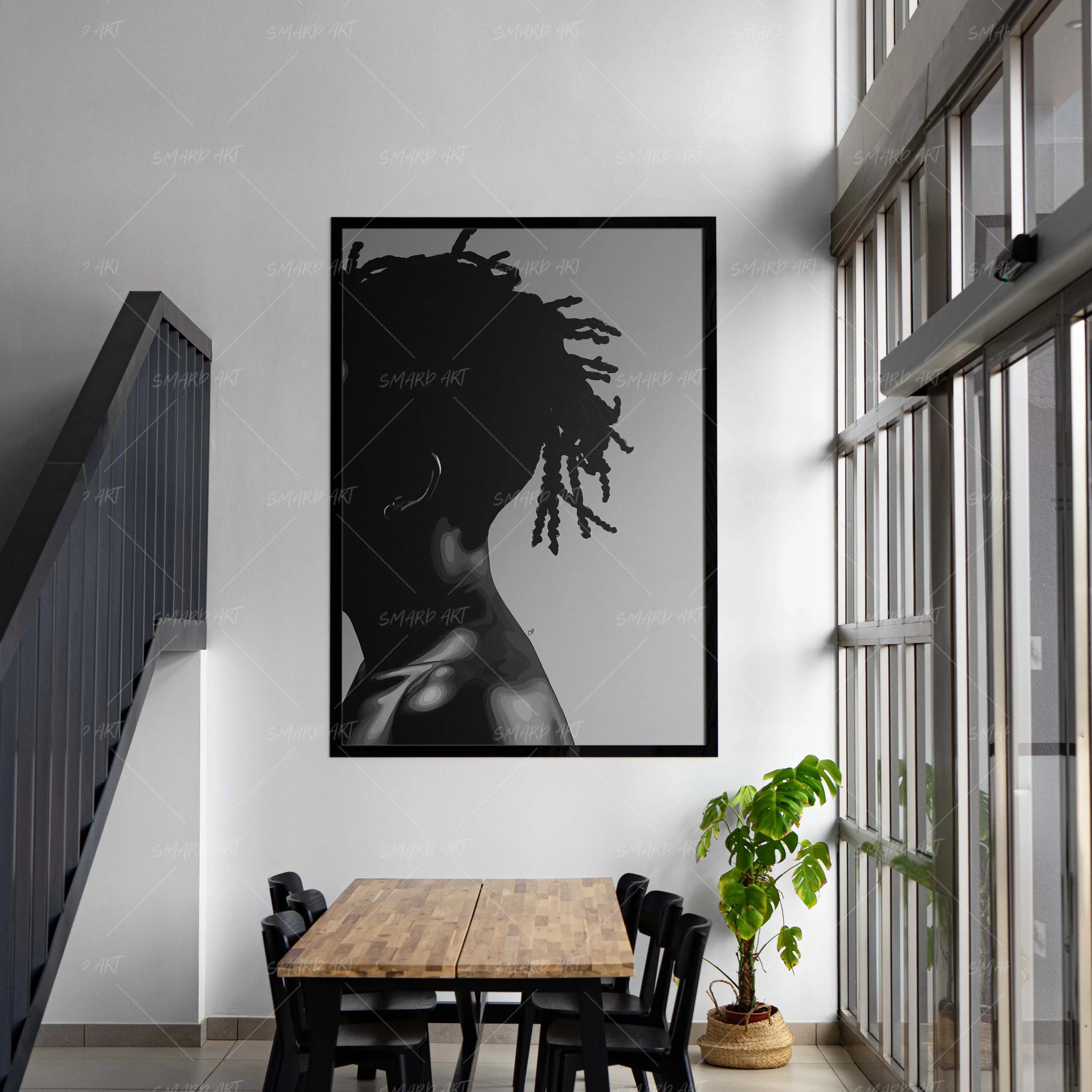 Noirify-wall art print featuring decorative artistic design suitable for living rooms, offices, and schools by SmardArt. Elevate your space with Black wall art that speaks to culture, identity, and creativity. At Smard, we celebrate artistry made with melanin, bringing powerful and inspiring designs to life.