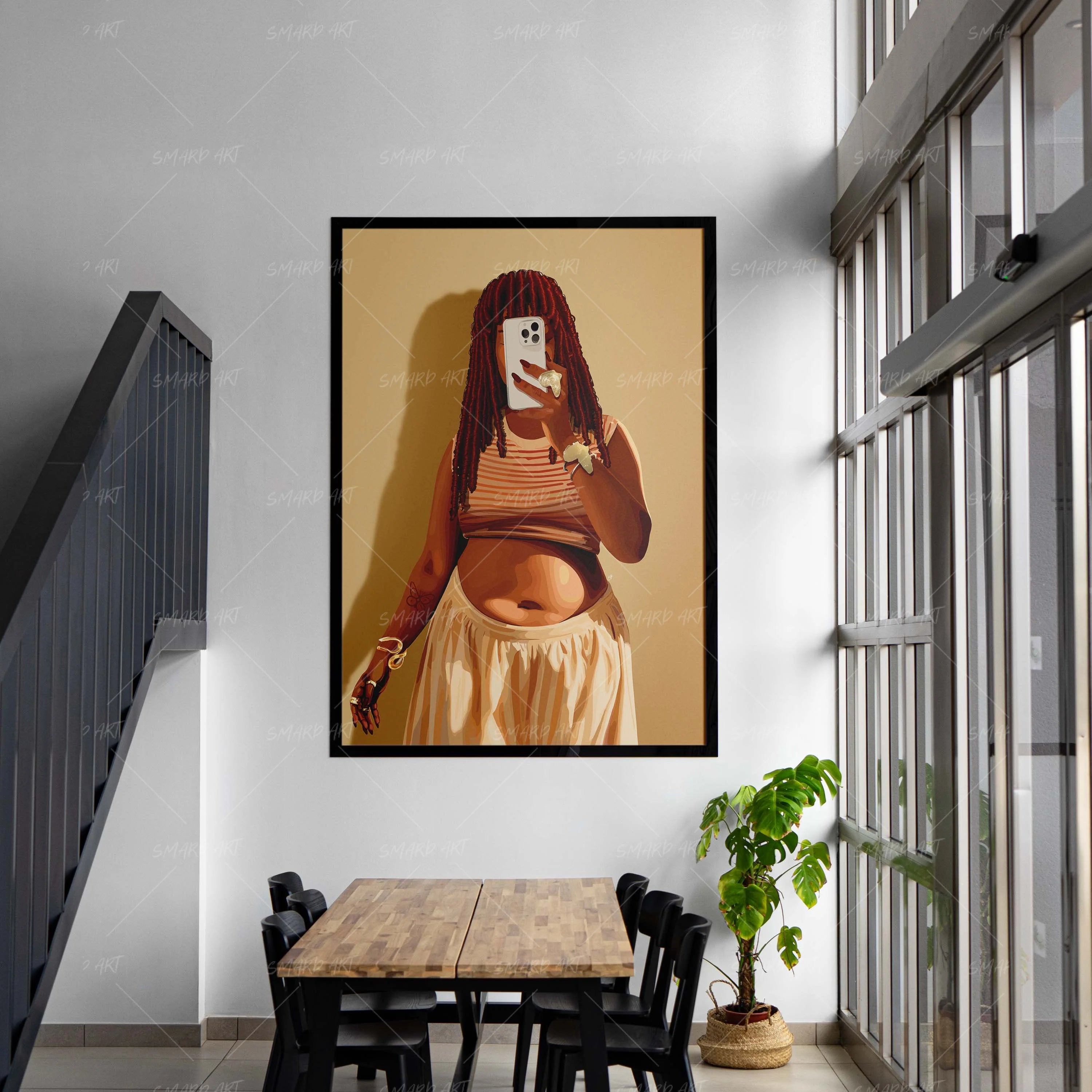The Shape Of Me-wall art print featuring decorative artistic design suitable for living rooms, offices, and schools by SmardArt. Elevate your space with Black wall art that speaks to culture, identity, and creativity. At Smard, we celebrate artistry made with melanin, bringing powerful and inspiring designs to life.