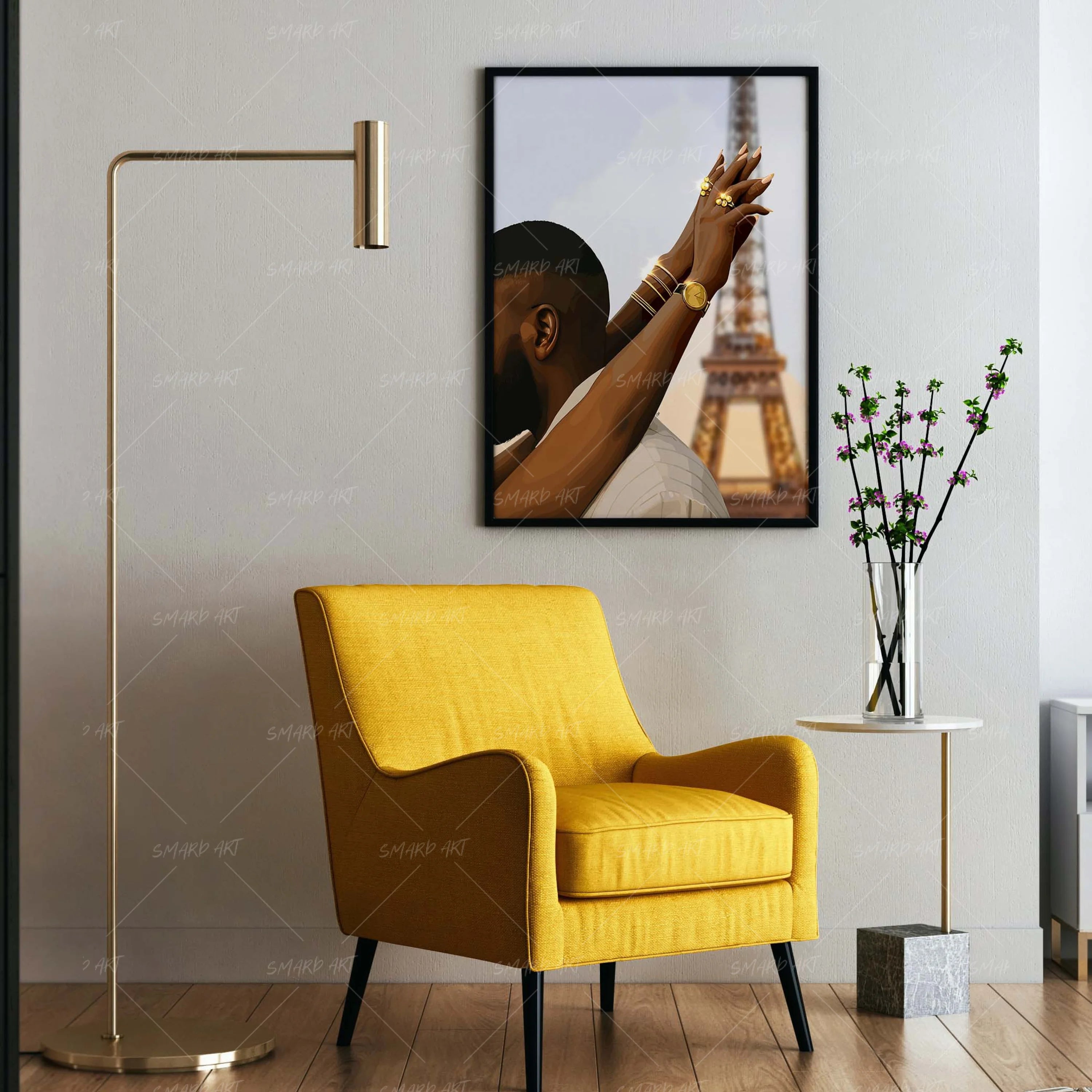 Love Looks Like This-wall art print featuring decorative artistic design suitable for living rooms, offices, and schools by SmardArt. Elevate your space with Black wall art that speaks to culture, identity, and creativity. At Smard, we celebrate artistry made with melanin, bringing powerful and inspiring designs to life.