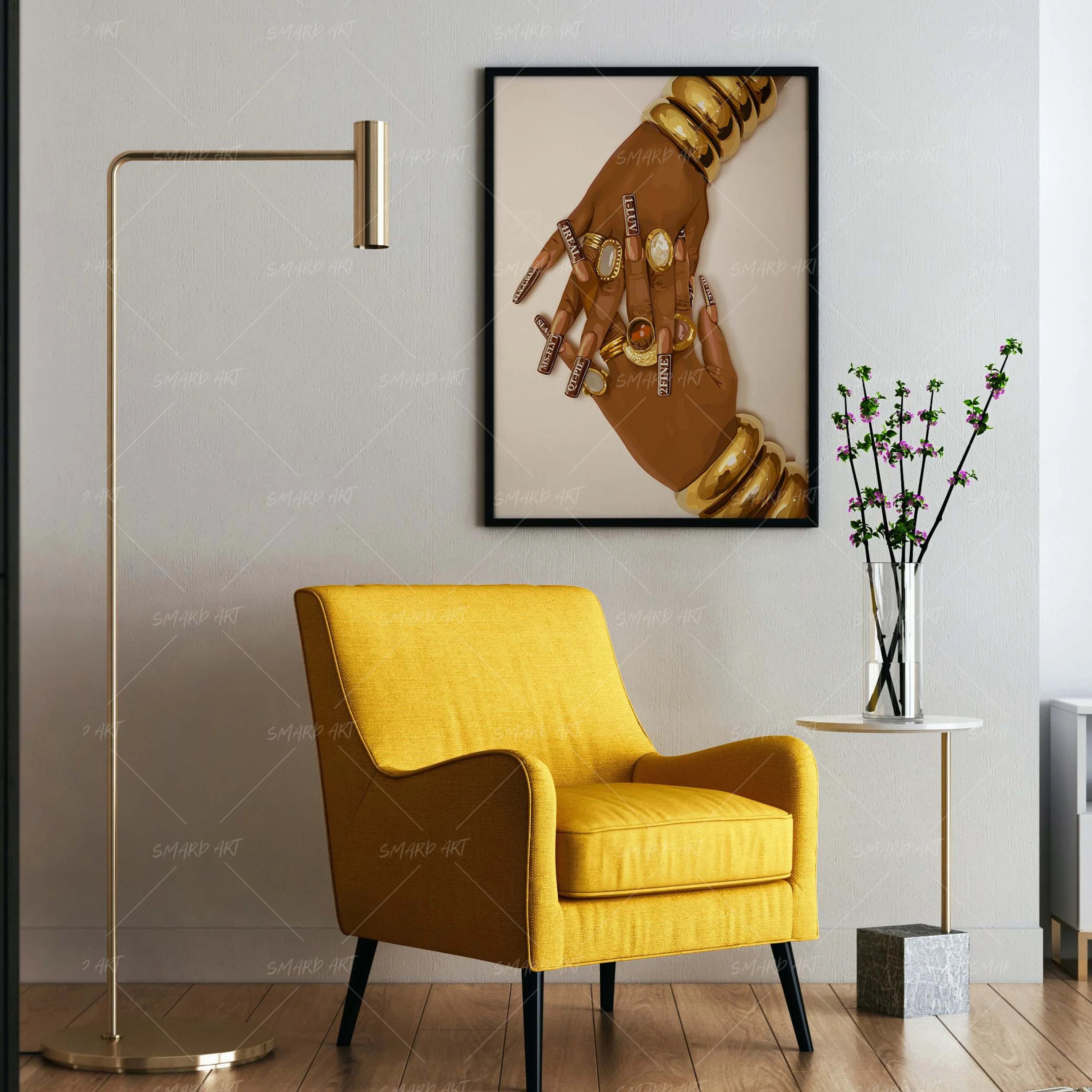Nails For Speed-wall art print featuring decorative artistic design suitable for living rooms, offices, and schools by SmardArt. Elevate your space with Black wall art that speaks to culture, identity, and creativity. At Smard, we celebrate artistry made with melanin, bringing powerful and inspiring designs to life.
