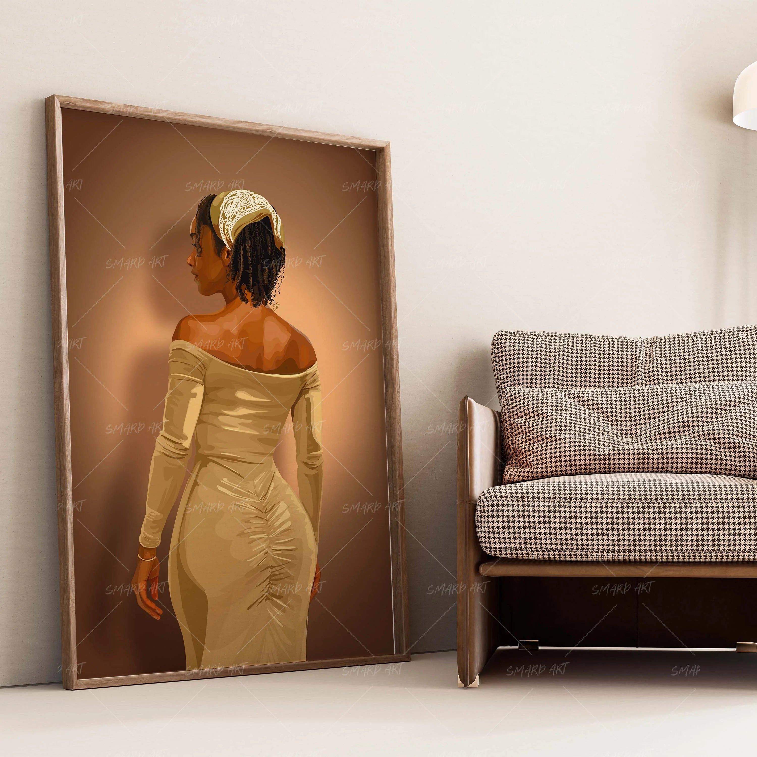 Muse-wall art print featuring decorative artistic design suitable for living rooms, offices, and schools by SmardArt. Elevate your space with Black wall art that speaks to culture, identity, and creativity. At Smard, we celebrate artistry made with melanin, bringing powerful and inspiring designs to life.