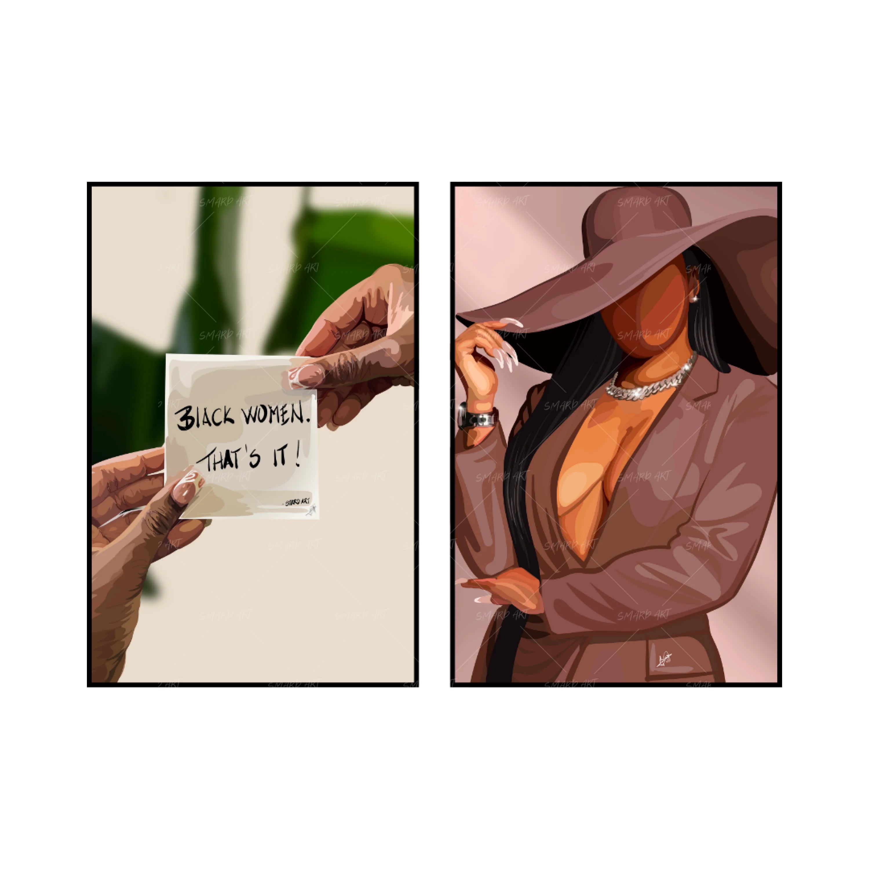 Art Print Bundle : Black Women Quote + Woman of Power