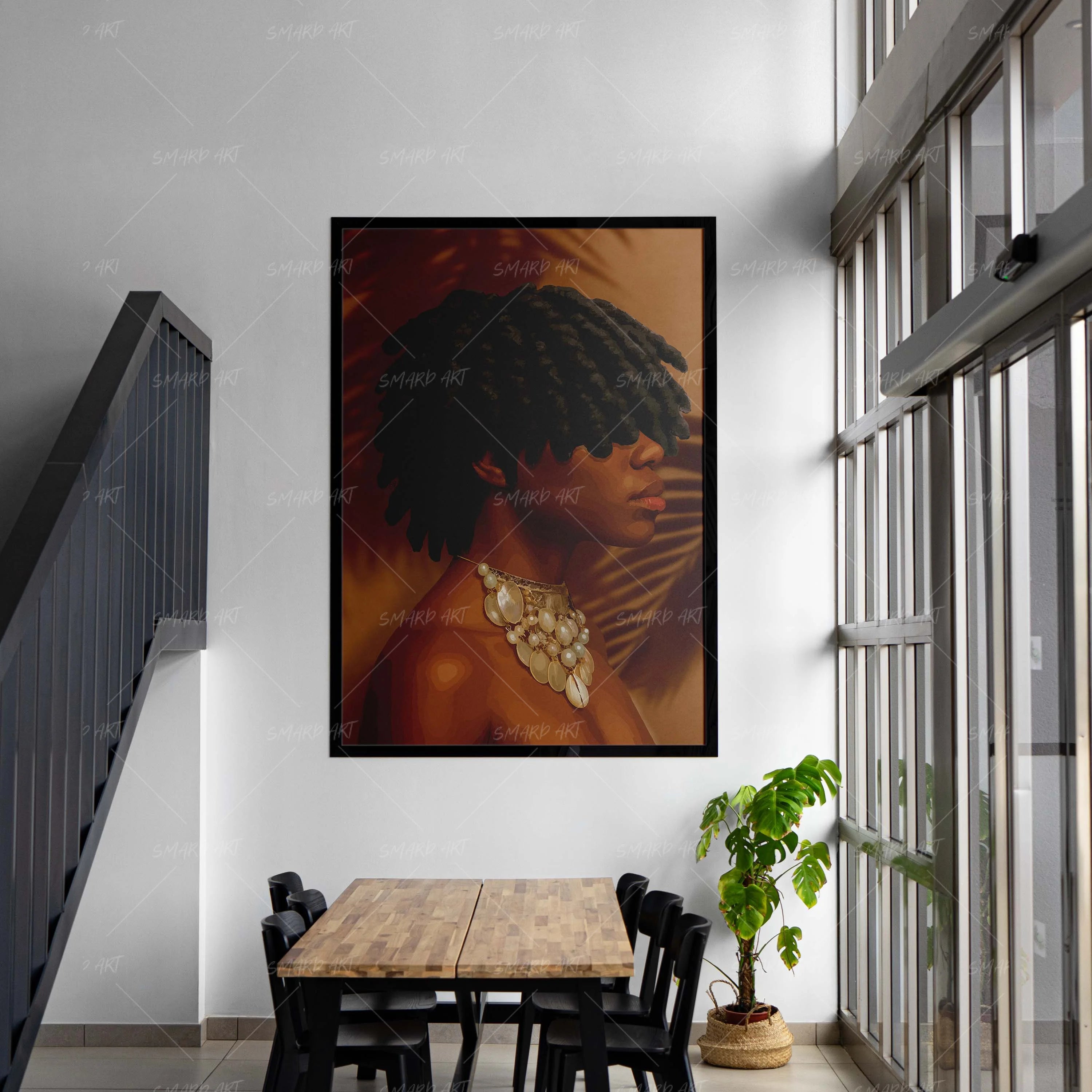 Loc Language-wall art print featuring decorative artistic design suitable for living rooms, offices, and schools by SmardArt. Elevate your space with Black wall art that speaks to culture, identity, and creativity. At Smard, we celebrate artistry made with melanin, bringing powerful and inspiring designs to life.