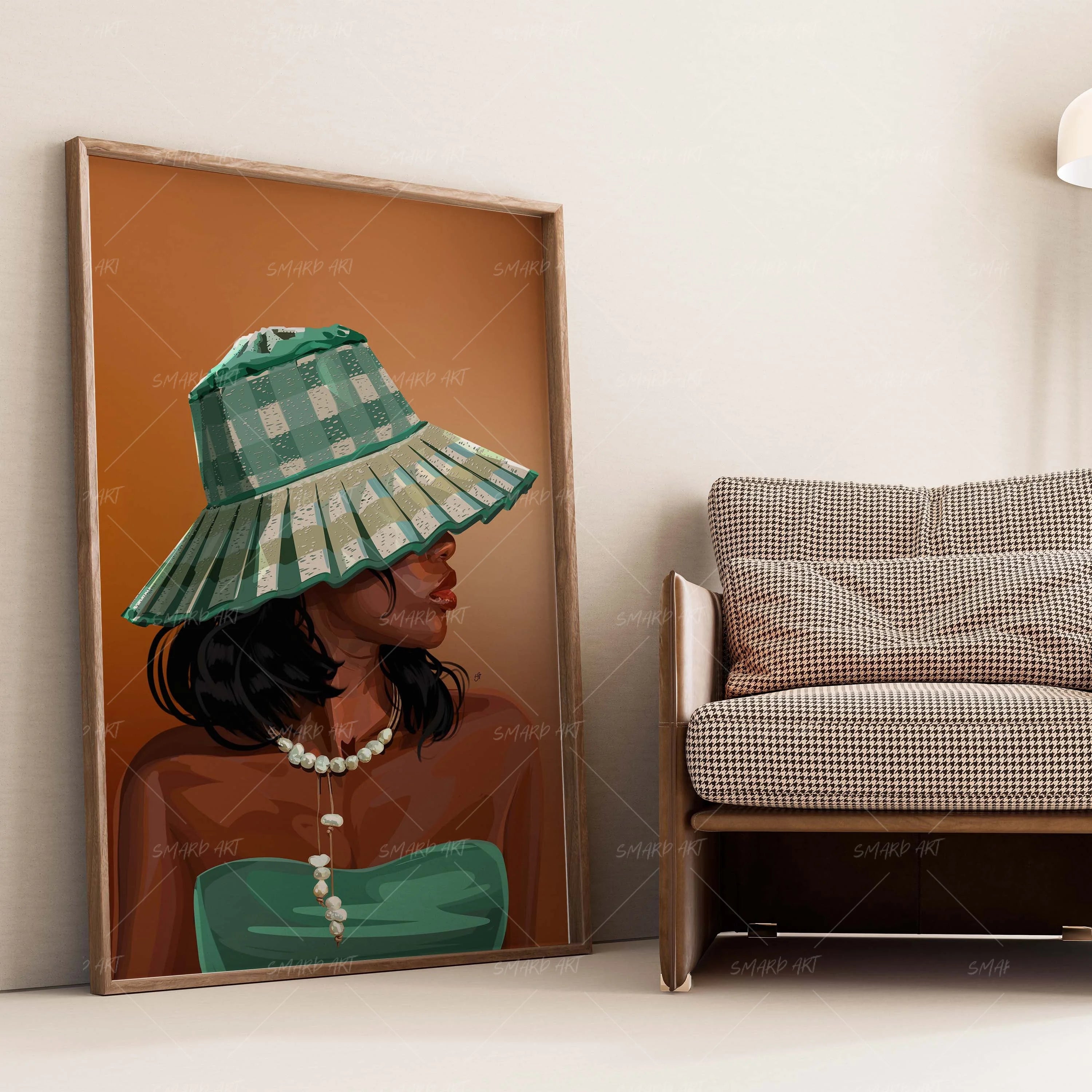 Bold Brim-wall art print featuring decorative artistic design suitable for living rooms, offices, and schools by SmardArt. Elevate your space with Black wall art that speaks to culture, identity, and creativity. At Smard, we celebrate artistry made with melanin, bringing powerful and inspiring designs to life.