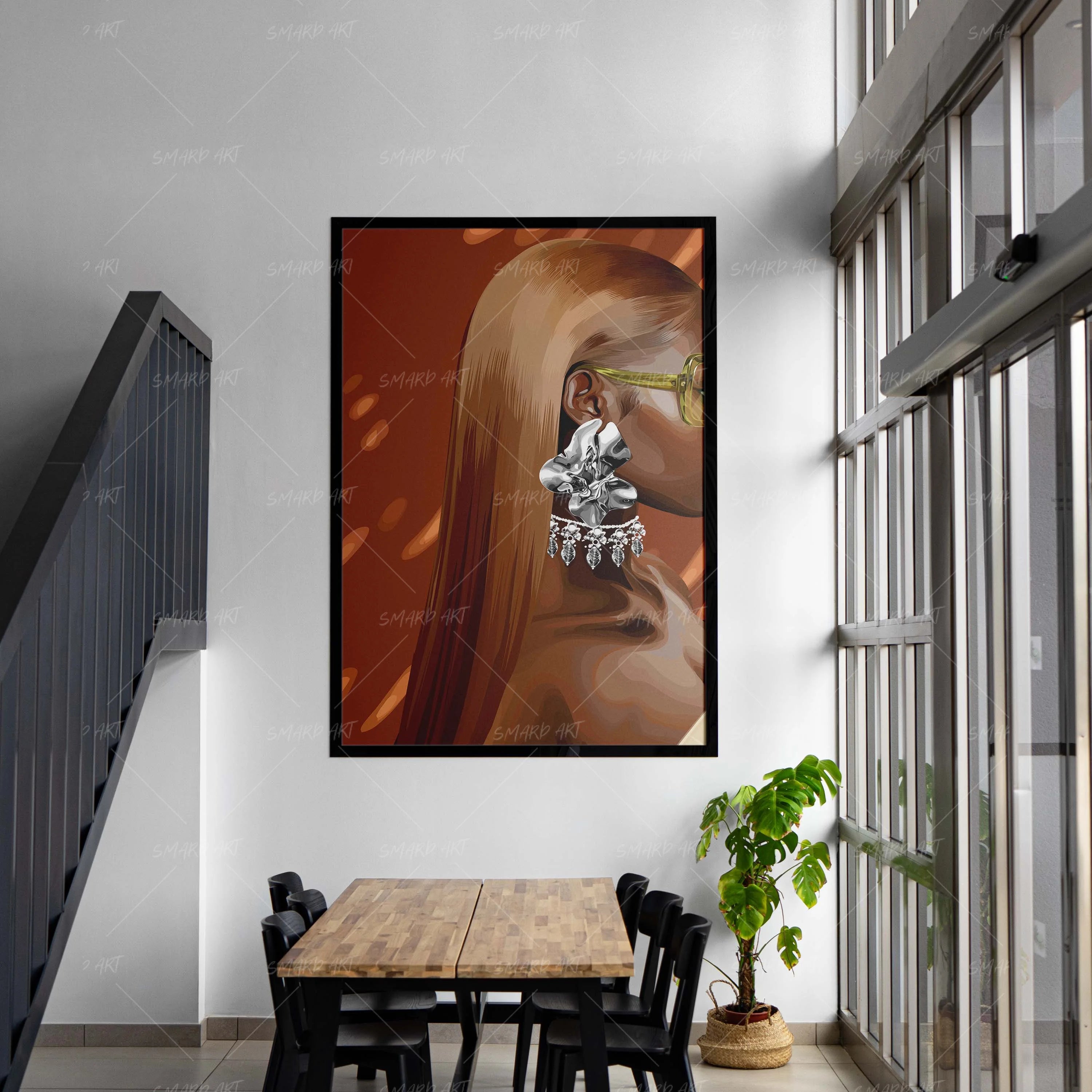 Maxi Muse-wall art print featuring decorative artistic design suitable for living rooms, offices, and schools by SmardArt. Elevate your space with Black wall art that speaks to culture, identity, and creativity. At Smard, we celebrate artistry made with melanin, bringing powerful and inspiring designs to life.