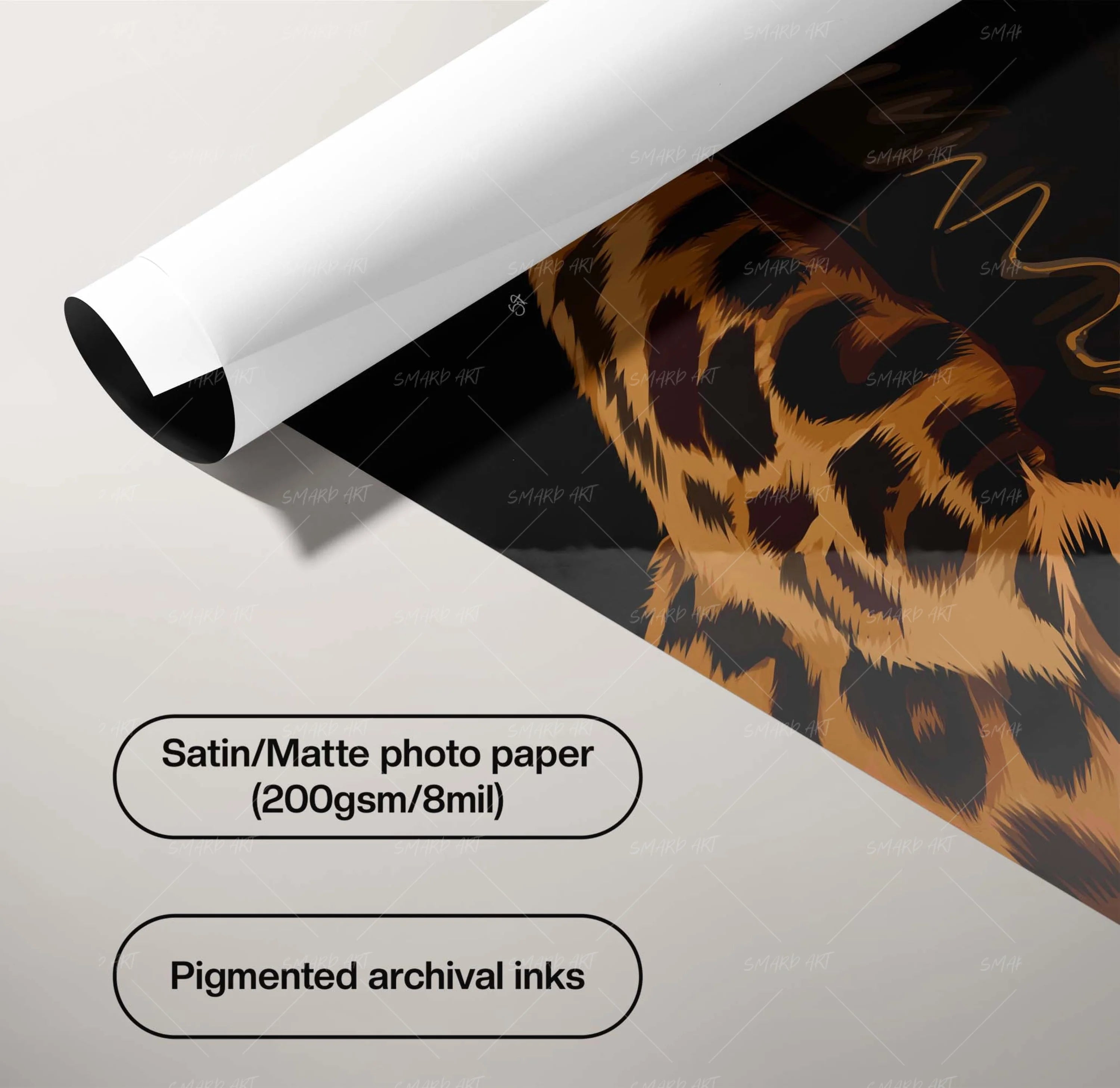 Fur Real-wall art print featuring decorative artistic design suitable for living rooms, offices, and schools by SmardArt. Elevate your space with Black wall art that speaks to culture, identity, and creativity. At Smard, we celebrate artistry made with melanin, bringing powerful and inspiring designs to life.