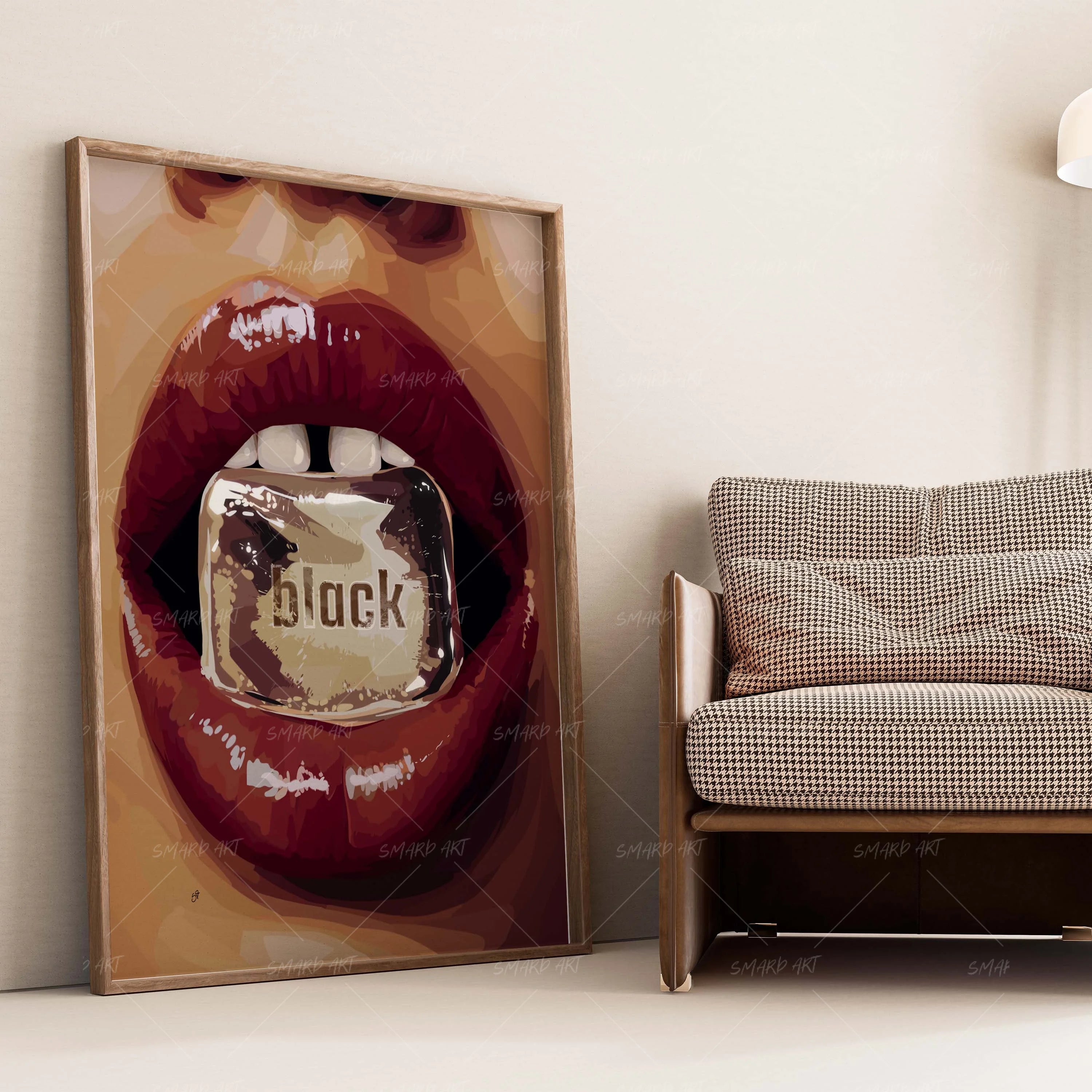 Cold Truth-wall art print featuring decorative artistic design suitable for living rooms, offices, and schools by SmardArt. Elevate your space with Black wall art that speaks to culture, identity, and creativity. At Smard, we celebrate artistry made with melanin, bringing powerful and inspiring designs to life.