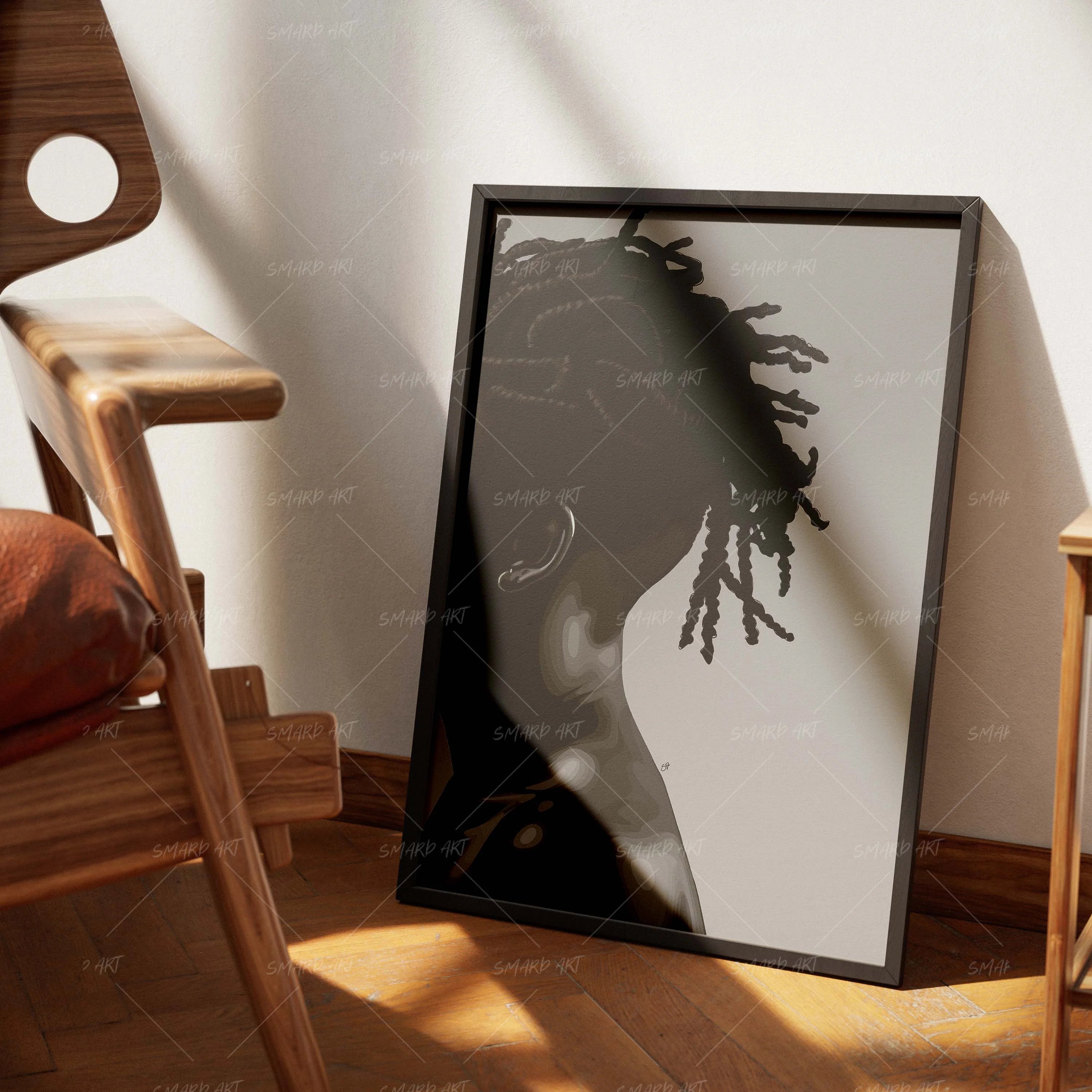 Noirify-wall art print featuring decorative artistic design suitable for living rooms, offices, and schools by SmardArt. Elevate your space with Black wall art that speaks to culture, identity, and creativity. At Smard, we celebrate artistry made with melanin, bringing powerful and inspiring designs to life.