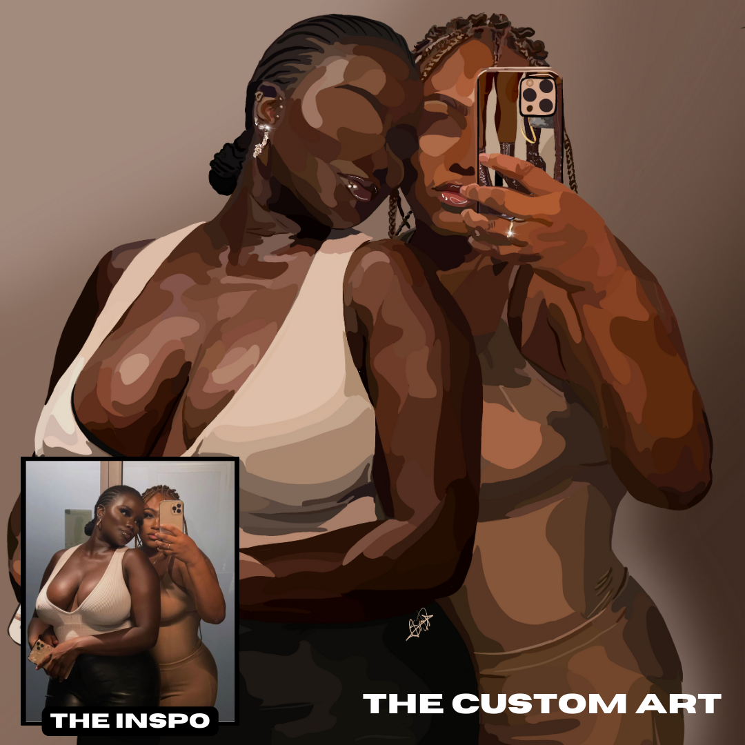 Sisters Custom Art Painting