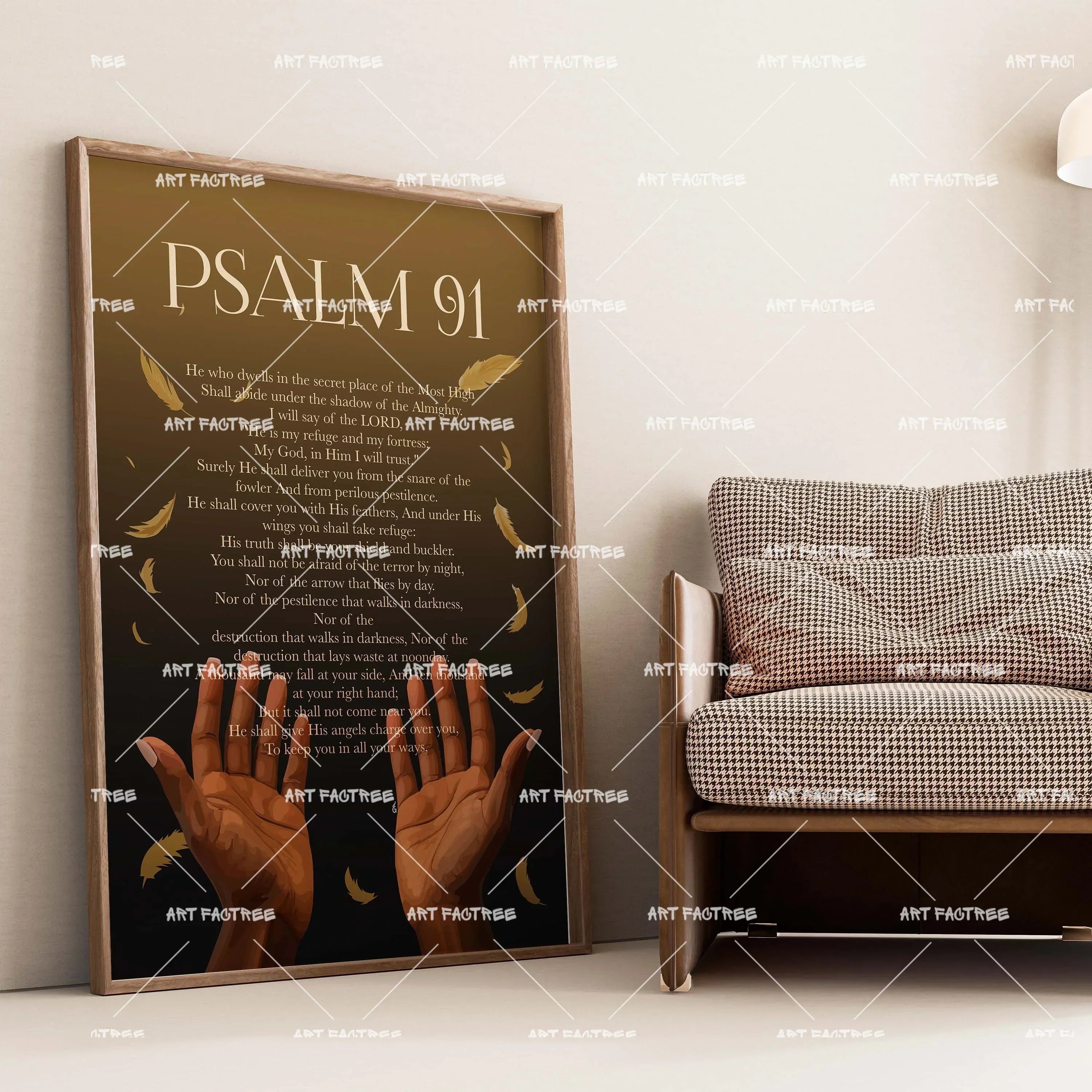 Psalm 91 (Smard X Anaya)-wall art print featuring decorative artistic design suitable for living rooms, offices, and schools by SmardArt. Elevate your space with Black wall art that speaks to culture, identity, and creativity. At Smard, we celebrate artistry made with melanin, bringing powerful and inspiring designs to life.