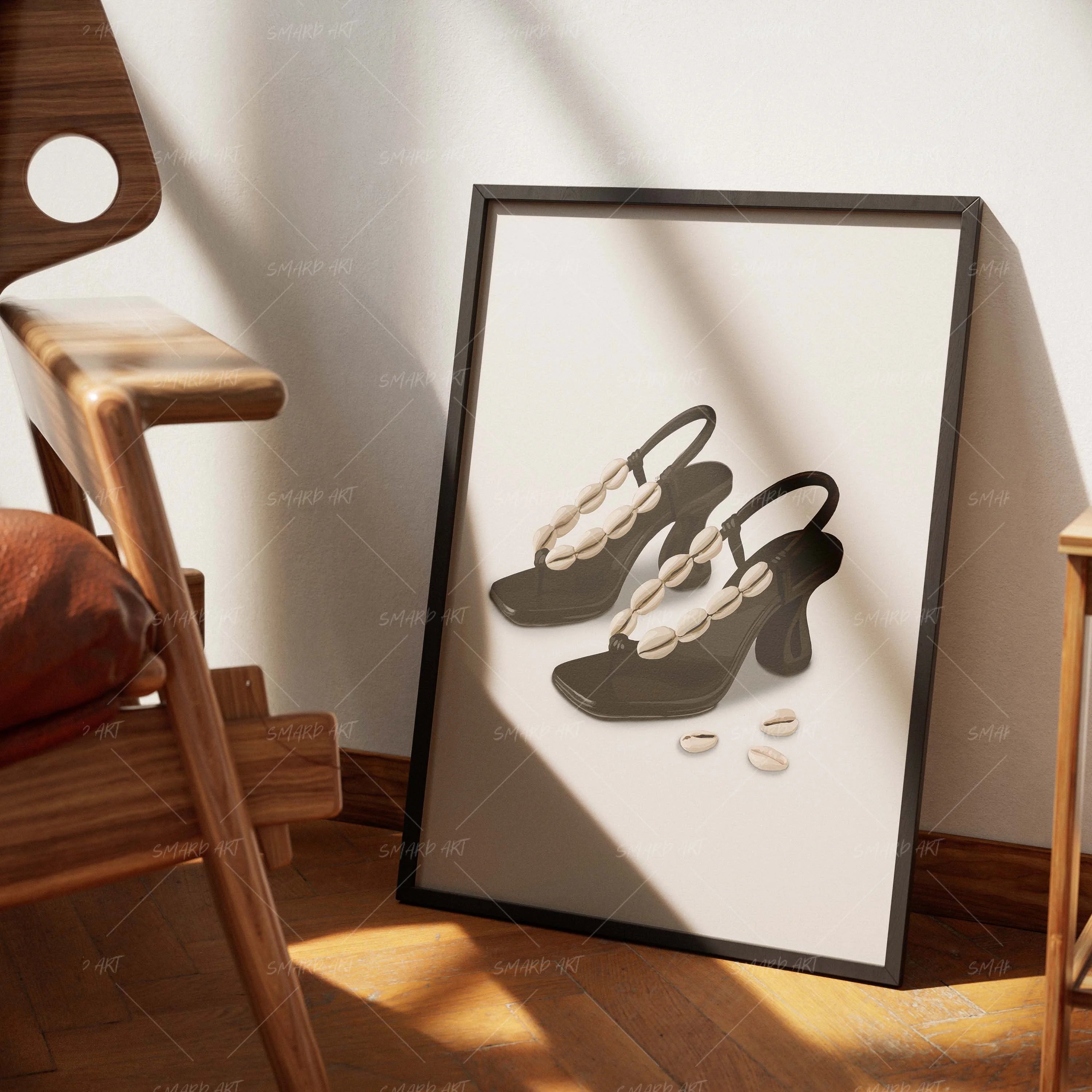 The Cowrie Code-wall art print featuring decorative artistic design suitable for living rooms, offices, and schools by SmardArt. Elevate your space with Black wall art that speaks to culture, identity, and creativity. At Smard, we celebrate artistry made with melanin, bringing powerful and inspiring designs to life.