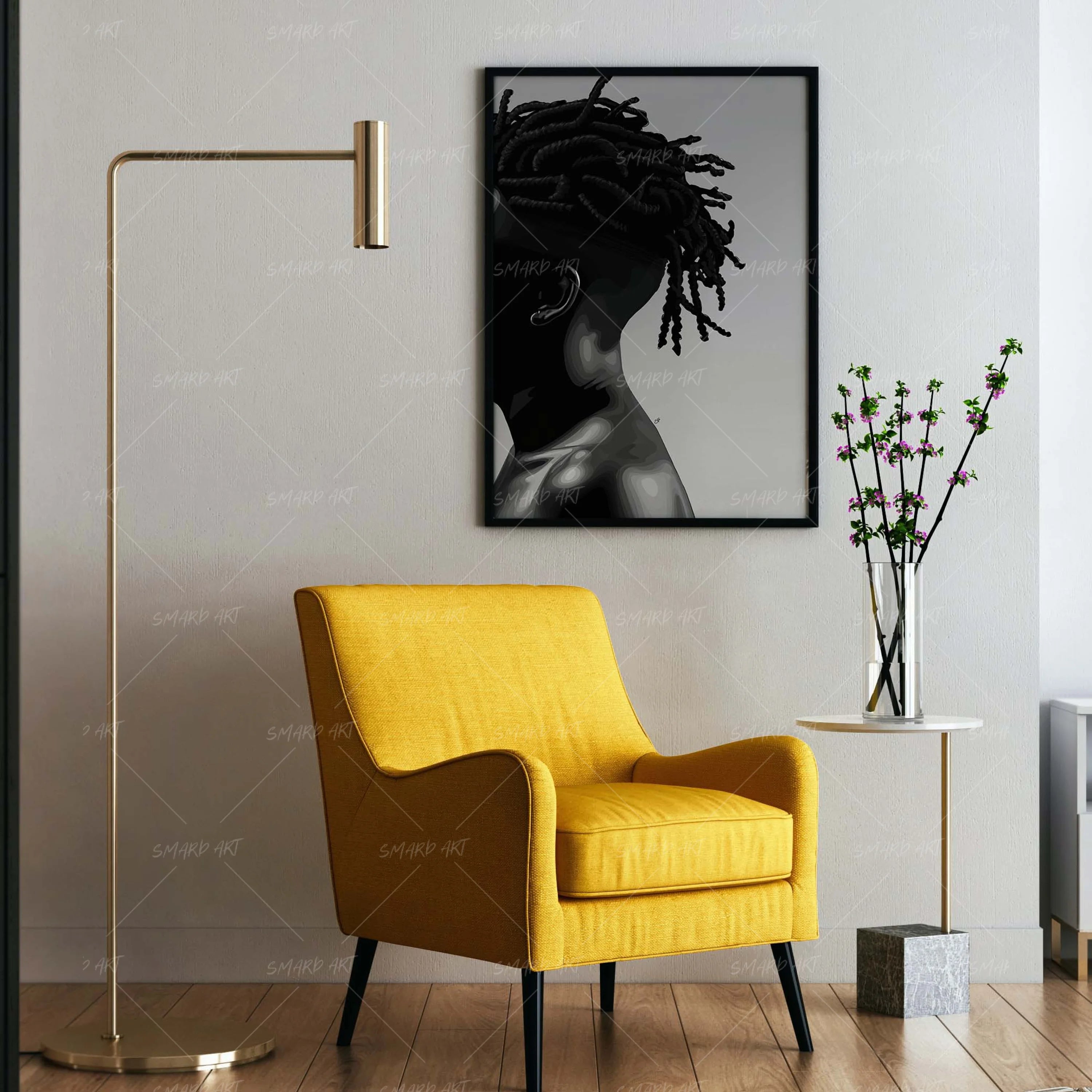 Noirify-wall art print featuring decorative artistic design suitable for living rooms, offices, and schools by SmardArt. Elevate your space with Black wall art that speaks to culture, identity, and creativity. At Smard, we celebrate artistry made with melanin, bringing powerful and inspiring designs to life.