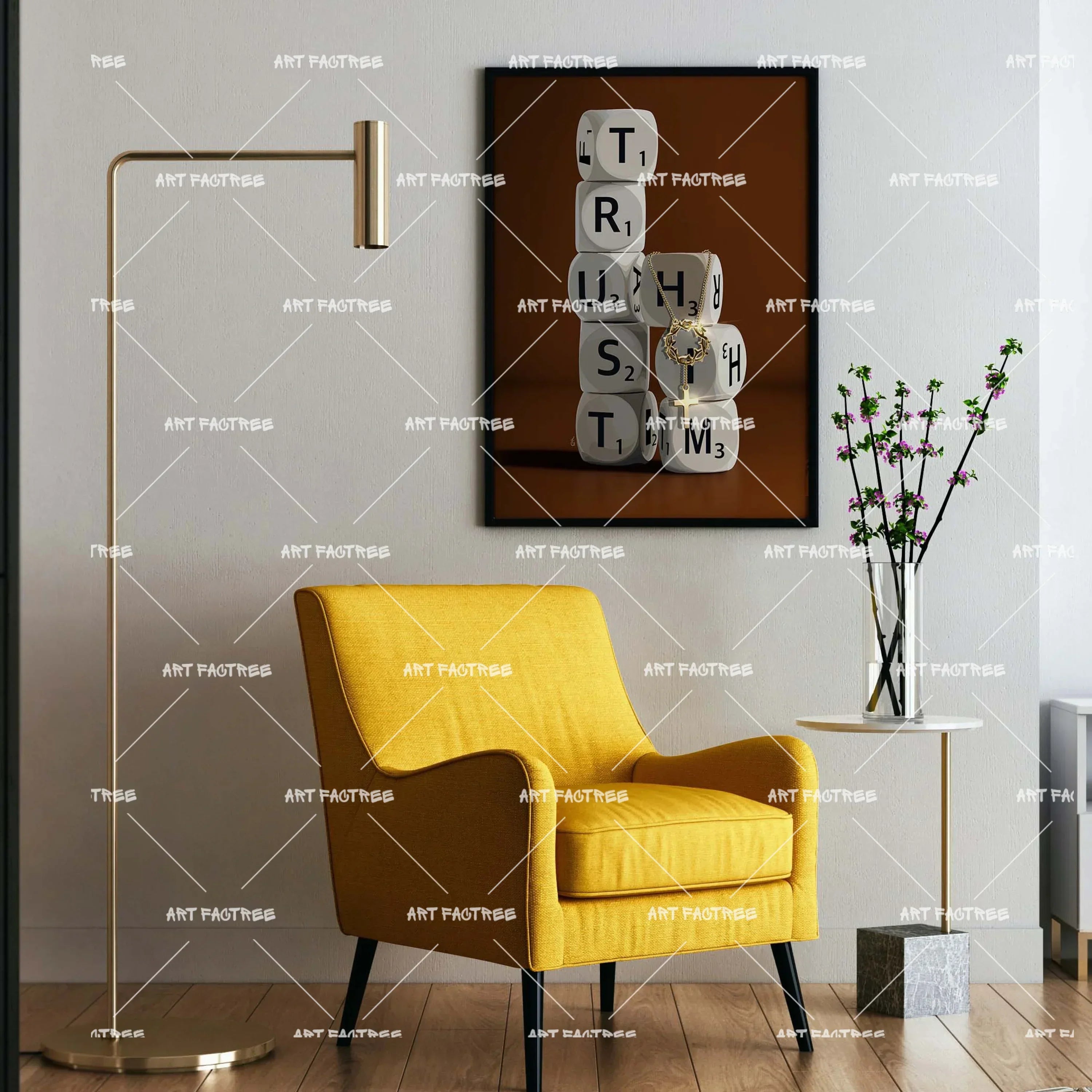 Trust Him (Smard X Anaya)-wall art print featuring decorative artistic design suitable for living rooms, offices, and schools by SmardArt. Elevate your space with Black wall art that speaks to culture, identity, and creativity. At Smard, we celebrate artistry made with melanin, bringing powerful and inspiring designs to life.