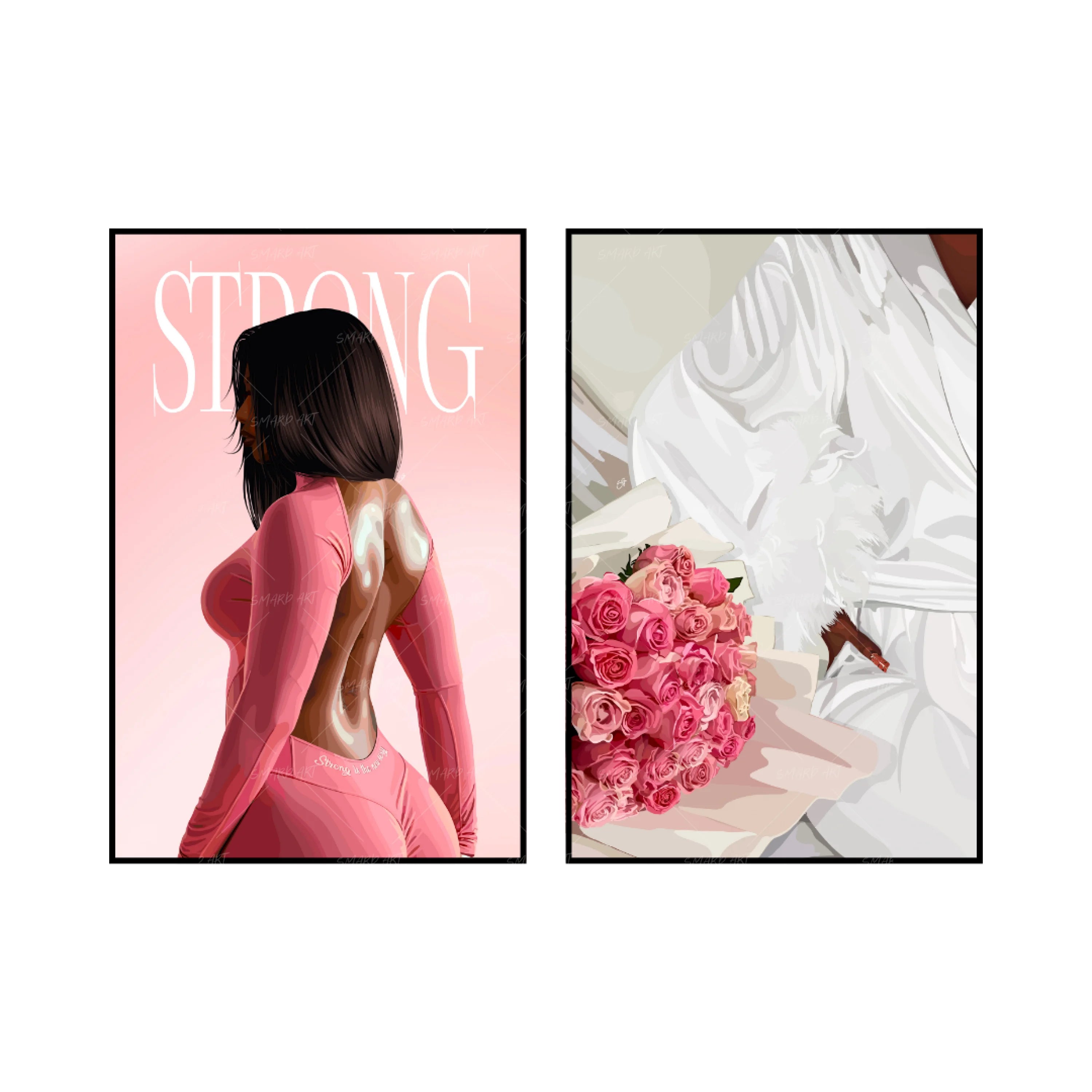 Art Print Bundle : Strong Is The New Sexy + Flourish