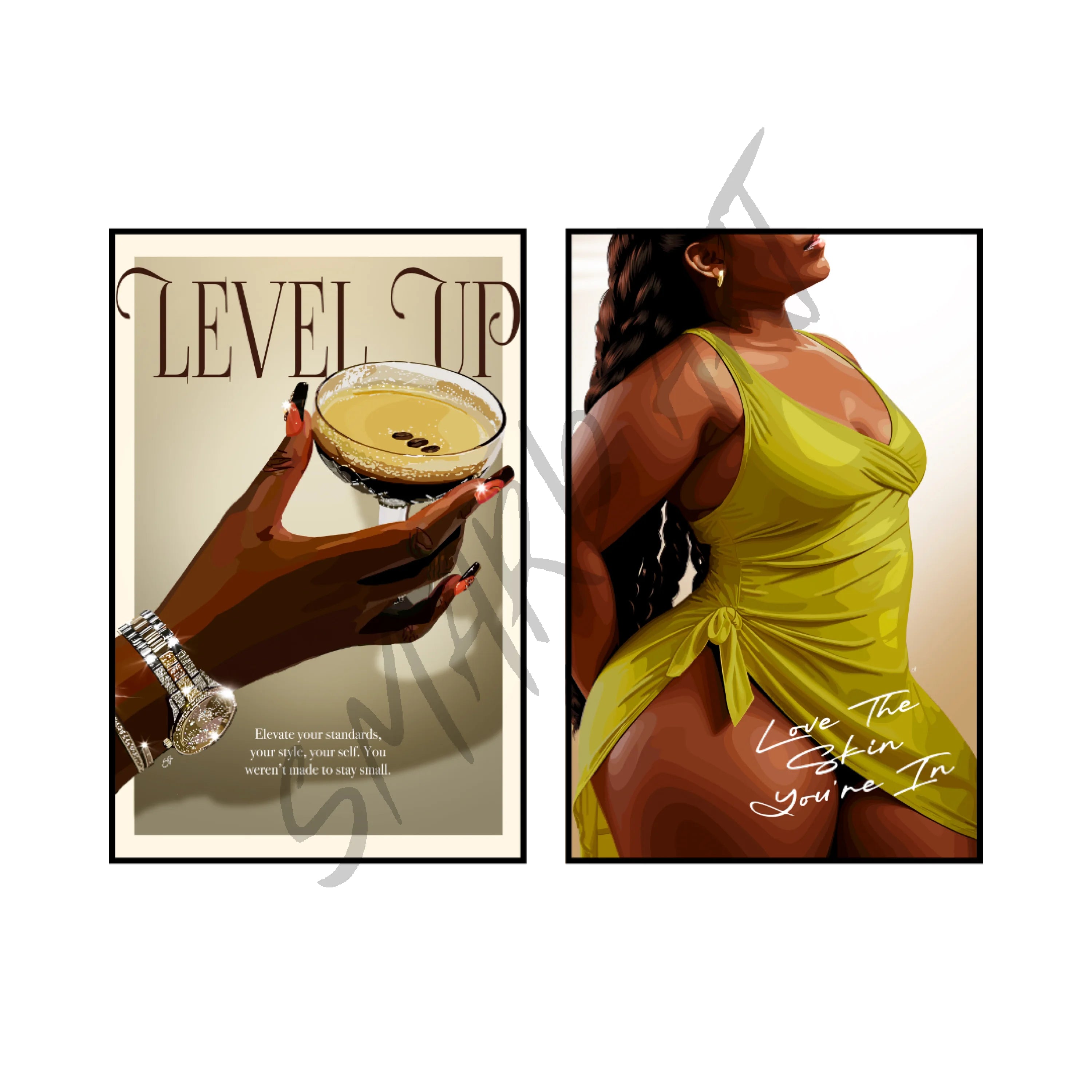 Art Print Bundle : Level Up + Love The Skin