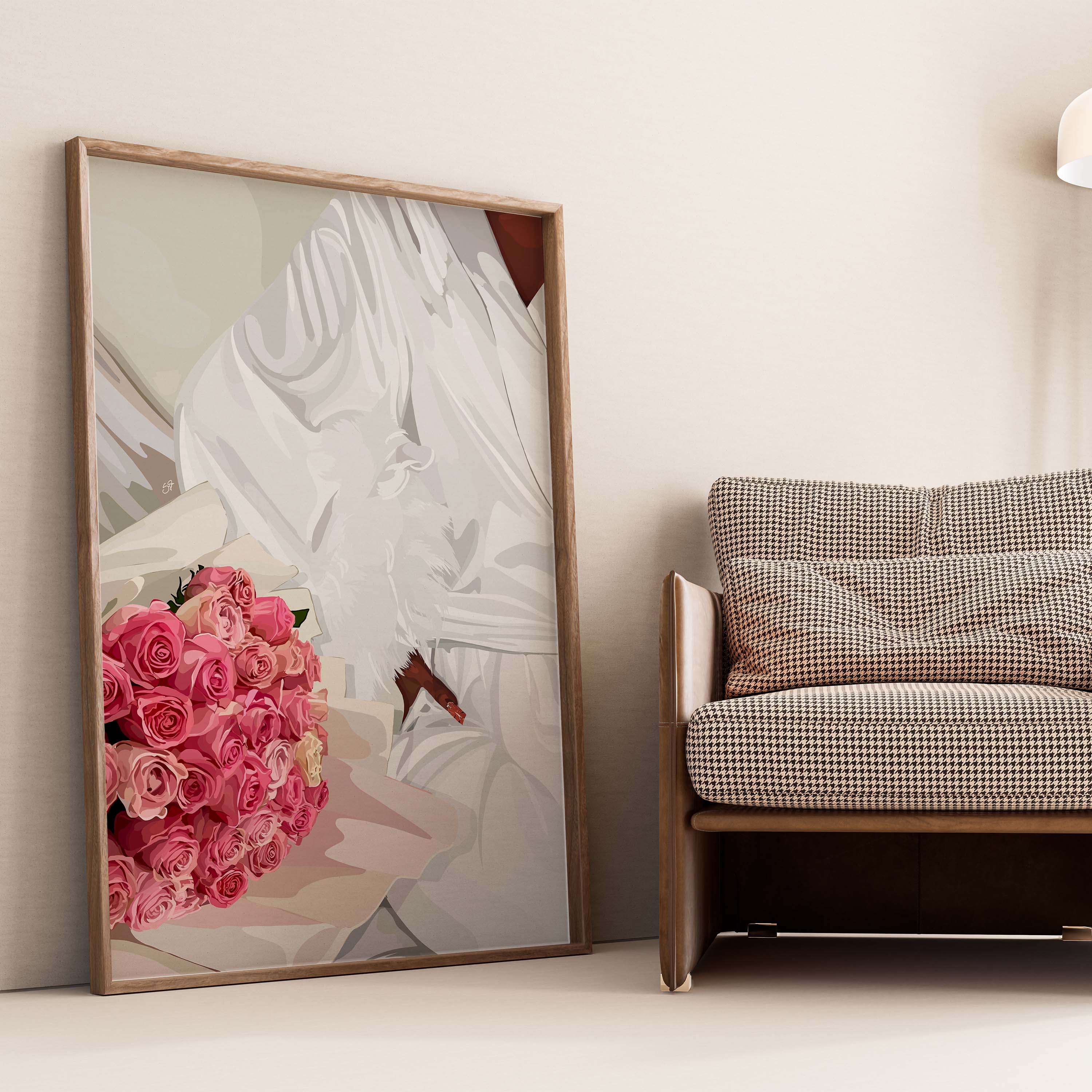 Flourish-wall art print featuring decorative artistic design suitable for living rooms, offices, and schools by SmardArt. Elevate your space with Black wall art that speaks to culture, identity, and creativity. At Smard, we celebrate artistry made with melanin, bringing powerful and inspiring designs to life.
