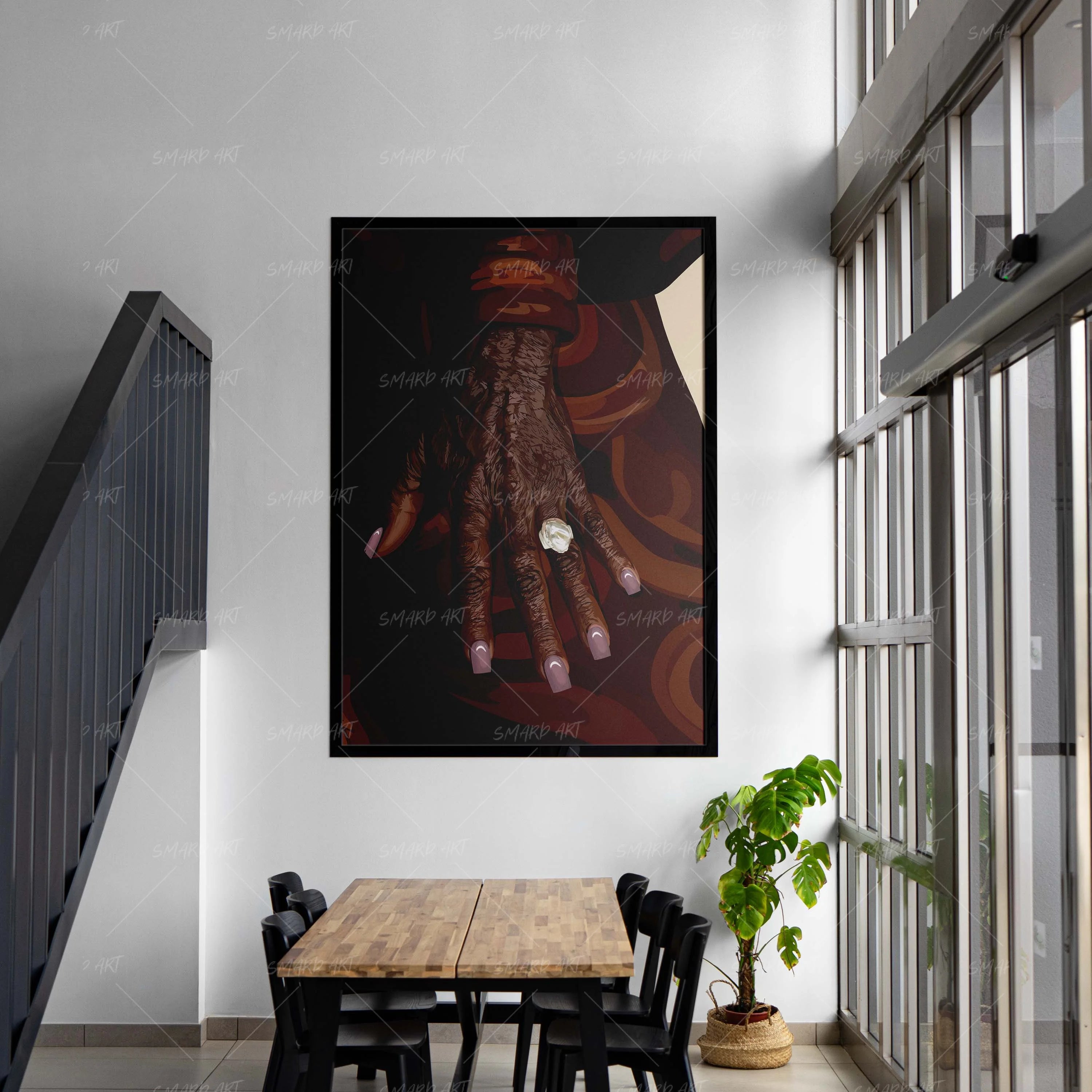 Age Of Elegance-wall art print featuring decorative artistic design suitable for living rooms, offices, and schools by SmardArt. Elevate your space with Black wall art that speaks to culture, identity, and creativity. At Smard, we celebrate artistry made with melanin, bringing powerful and inspiring designs to life.