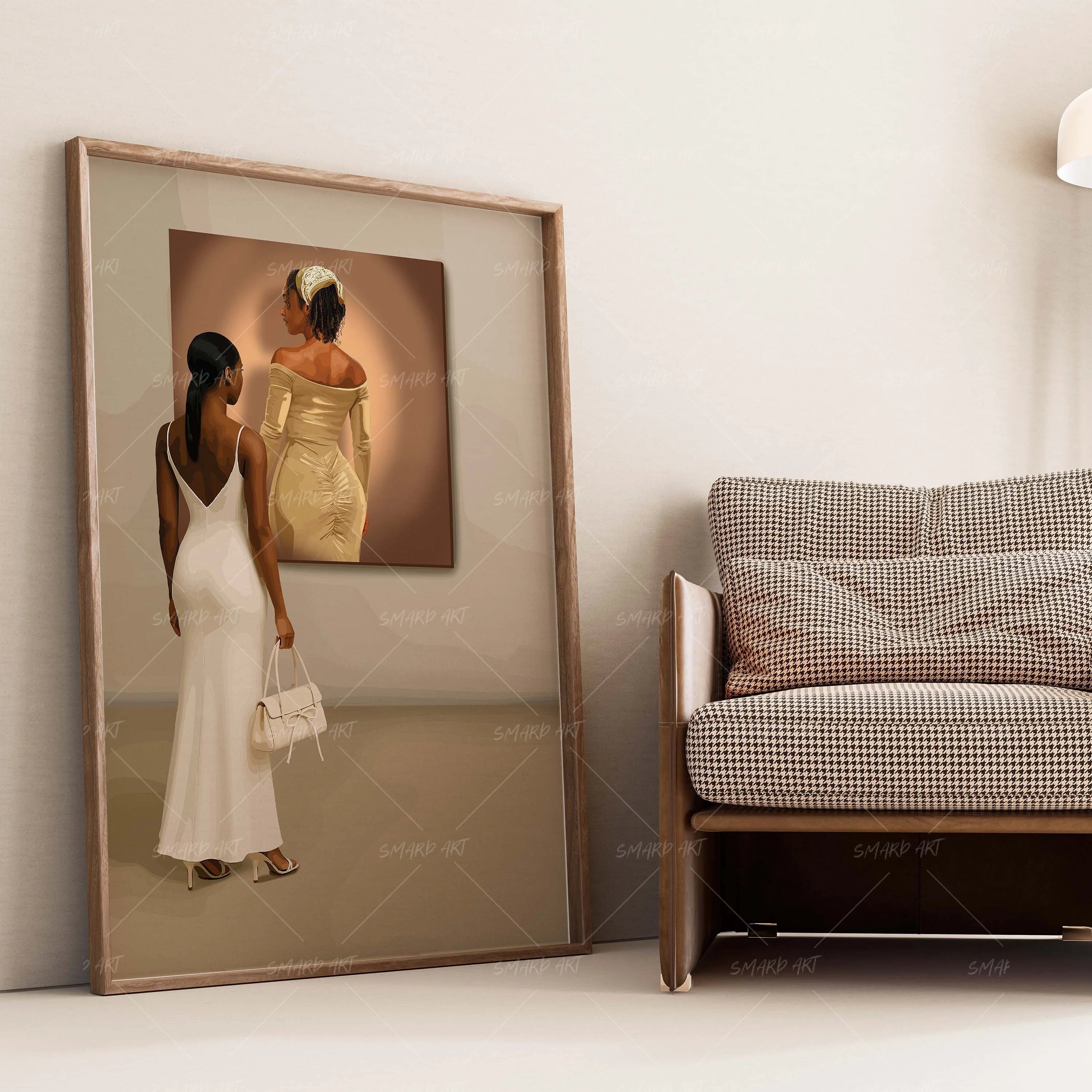 Au Muse-wall art print featuring decorative artistic design suitable for living rooms, offices, and schools by SmardArt. Elevate your space with Black wall art that speaks to culture, identity, and creativity. At Smard, we celebrate artistry made with melanin, bringing powerful and inspiring designs to life.
