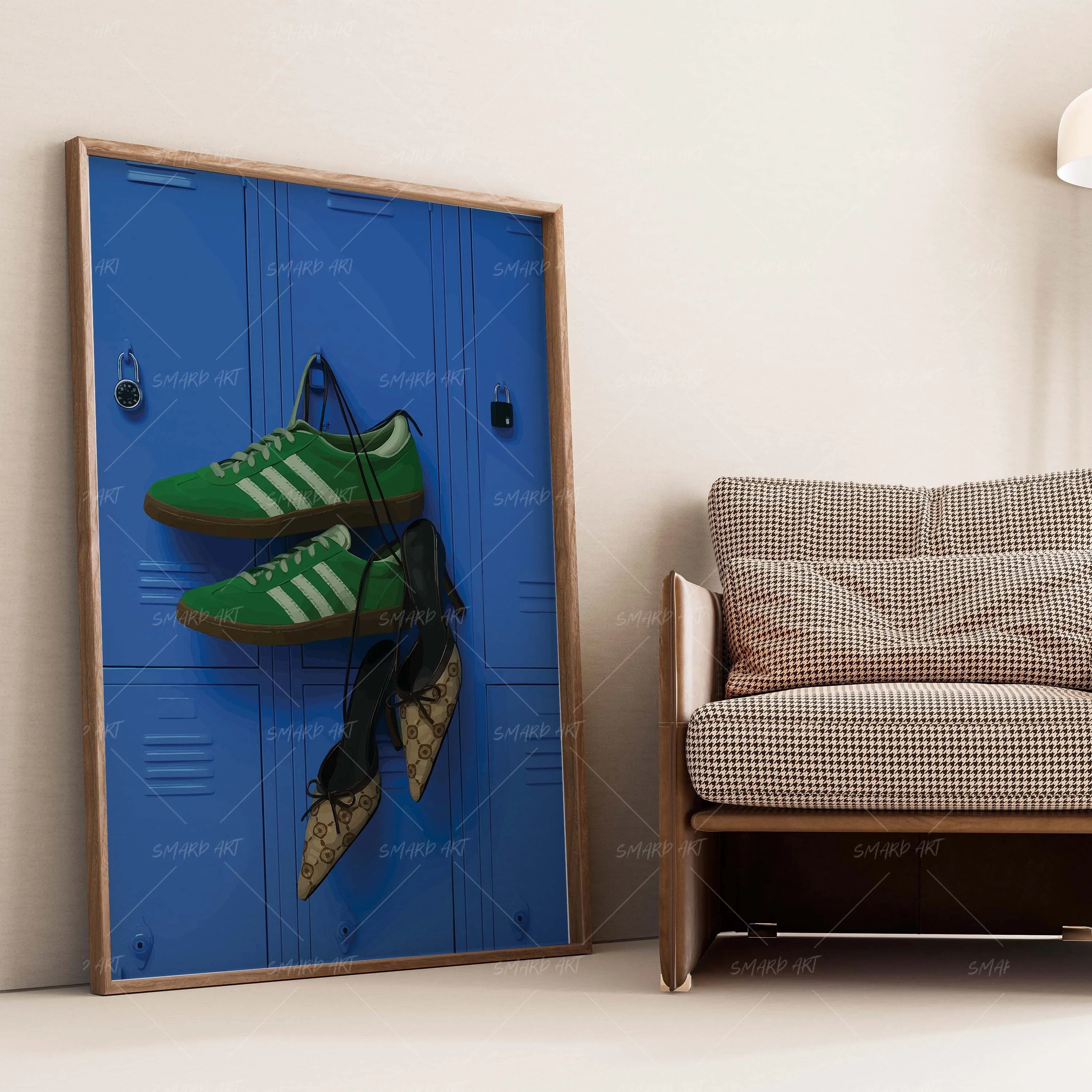 Closed In Style-wall art print featuring decorative artistic design suitable for living rooms, offices, and schools by SmardArt. Elevate your space with Black wall art that speaks to culture, identity, and creativity. At Smard, we celebrate artistry made with melanin, bringing powerful and inspiring designs to life.