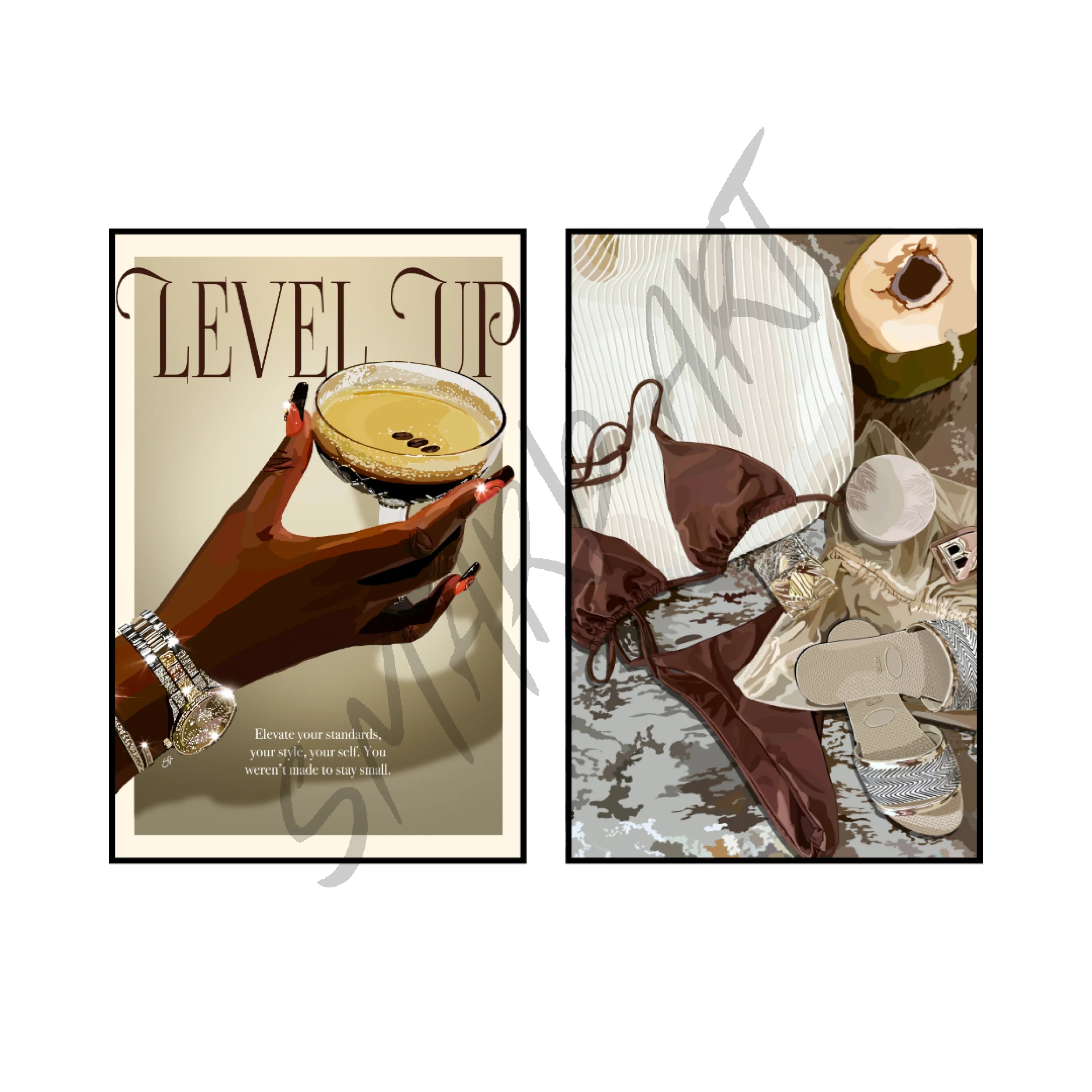 Art Print Bundle : Level Up + TropiGal