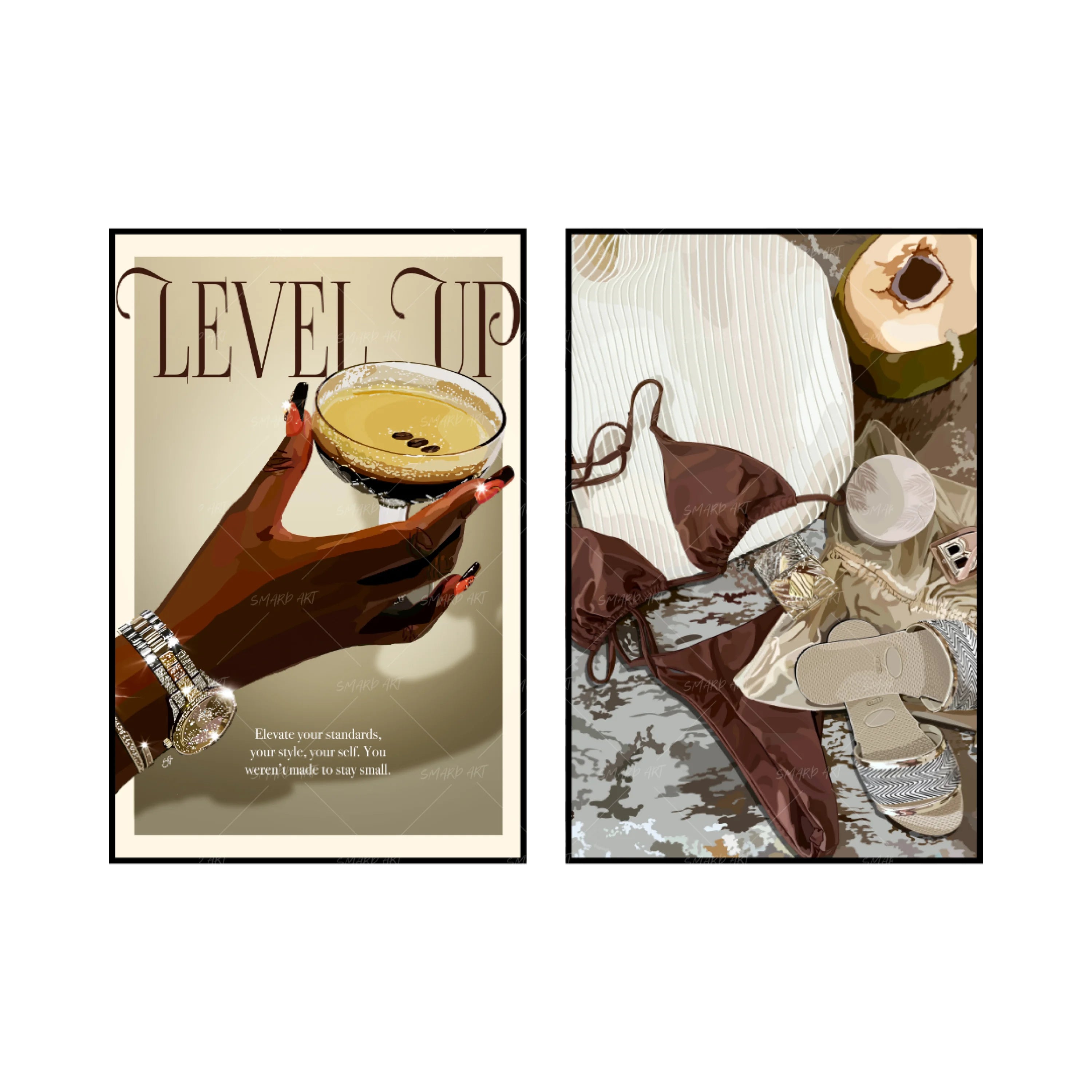Art Print Bundle : Level Up + TropiGal
