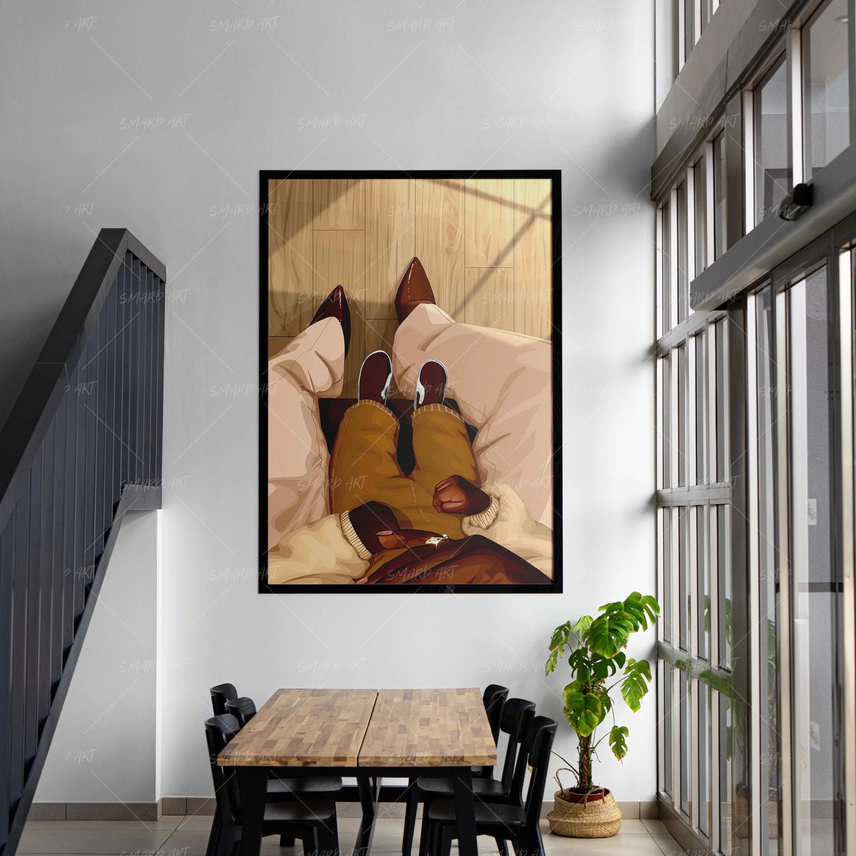 Day One-wall art print featuring decorative artistic design suitable for living rooms, offices, and schools by SmardArt. Elevate your space with Black wall art that speaks to culture, identity, and creativity. At Smard, we celebrate artistry made with melanin, bringing powerful and inspiring designs to life.