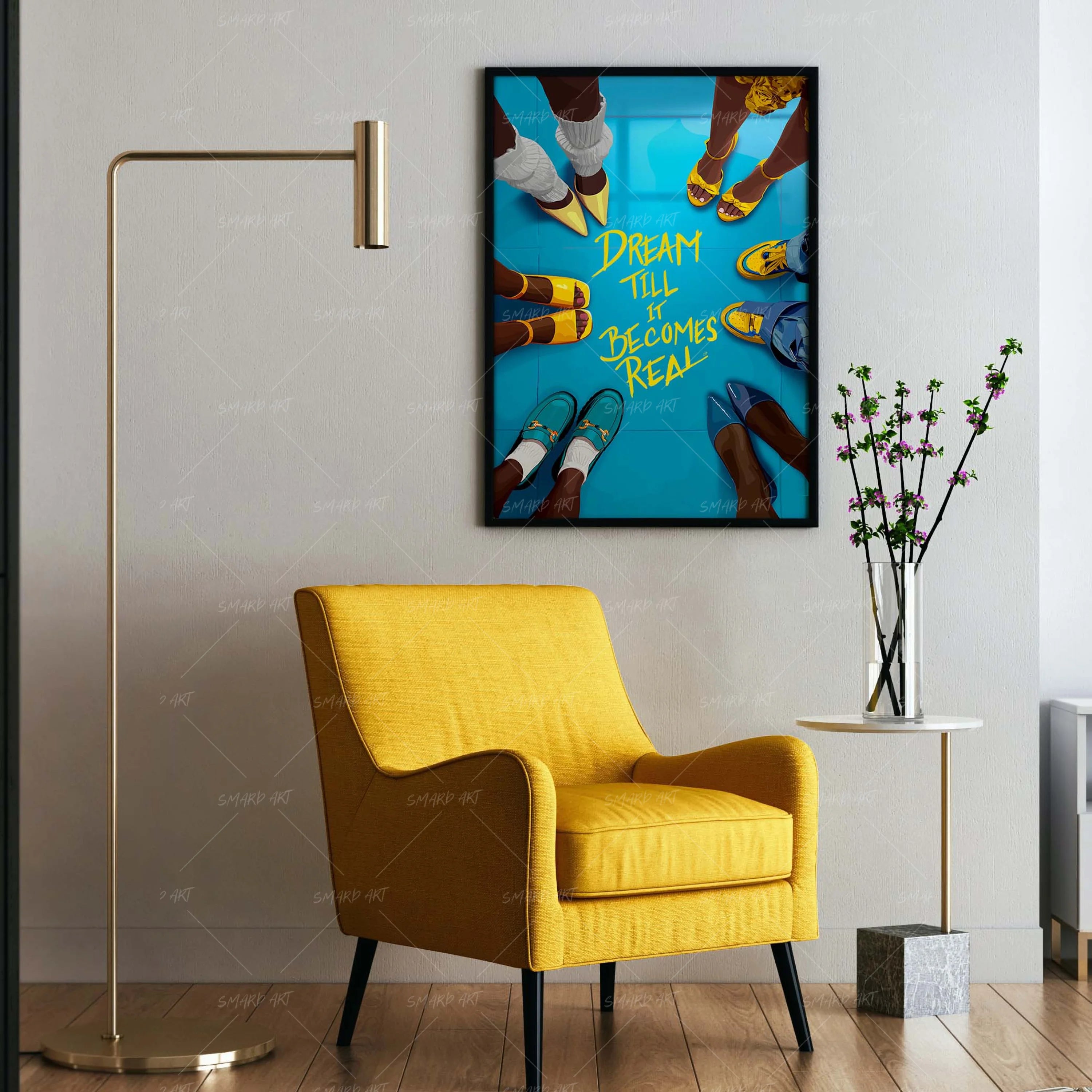 Dream Till It Becomes Real-Yellow & Blue-Smard