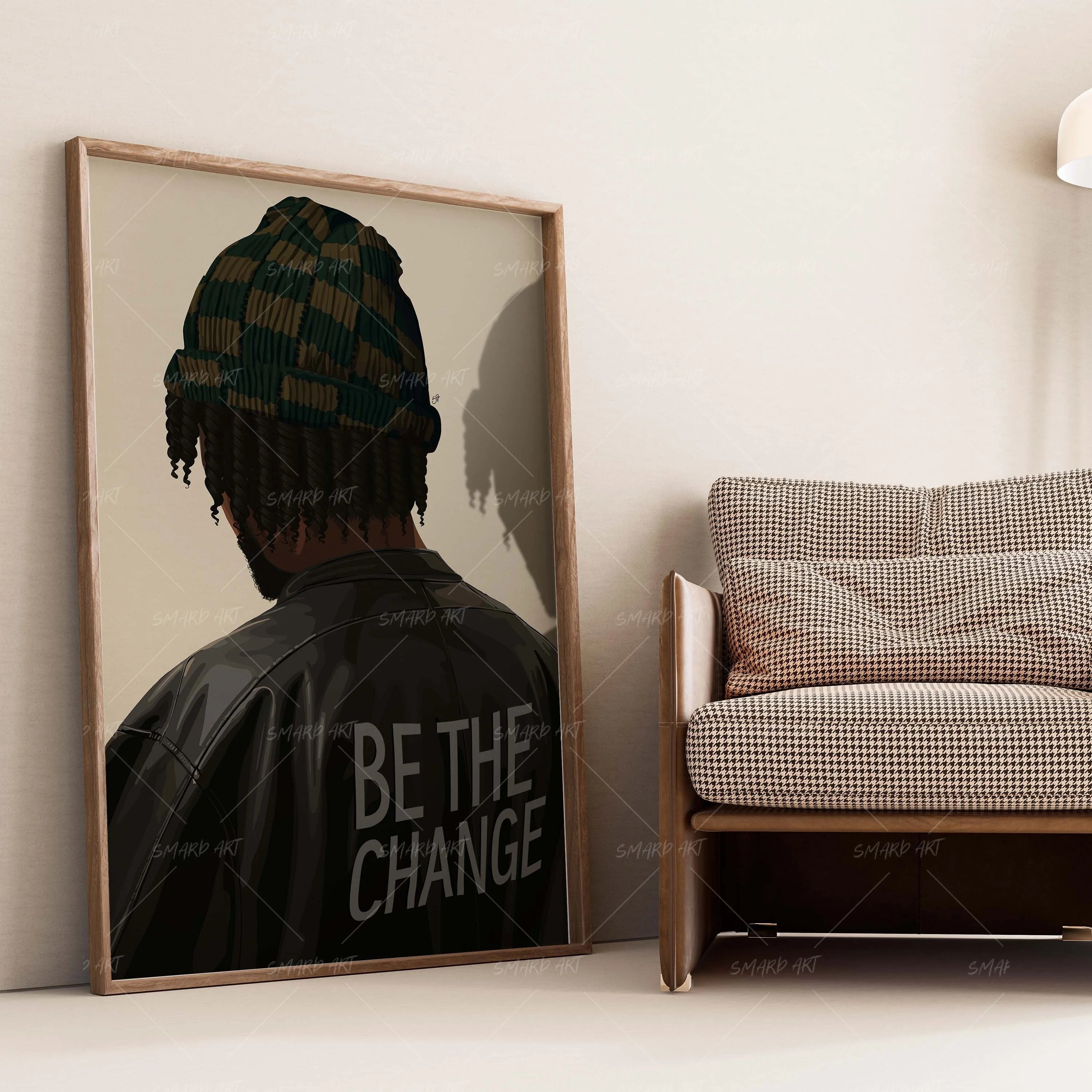 Beanie Season-wall art print featuring decorative artistic design suitable for living rooms, offices, and schools by SmardArt. Elevate your space with Black wall art that speaks to culture, identity, and creativity. At Smard, we celebrate artistry made with melanin, bringing powerful and inspiring designs to life.