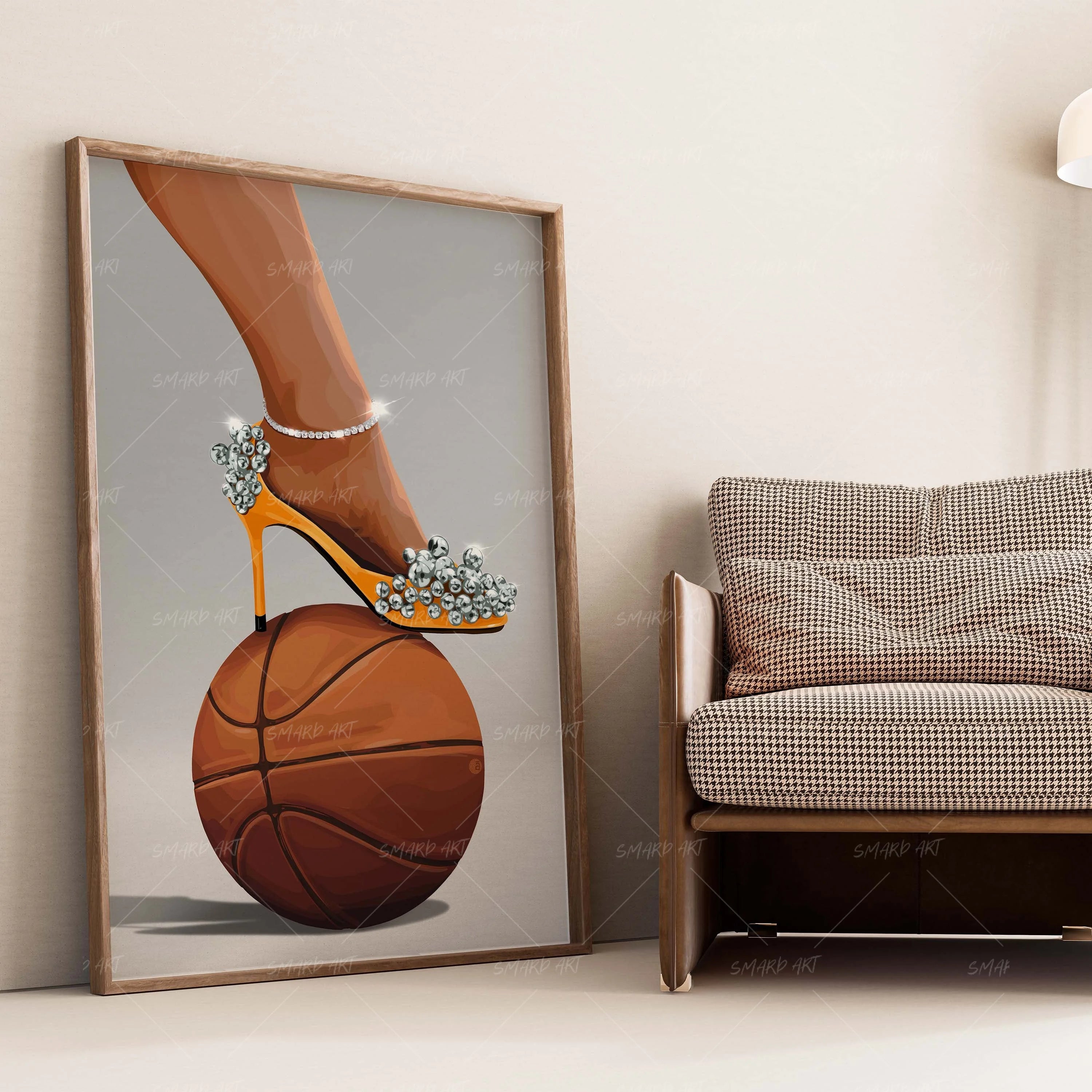 Heel Game-wall art print featuring decorative artistic design suitable for living rooms, offices, and schools by SmardArt. Elevate your space with Black wall art that speaks to culture, identity, and creativity. At Smard, we celebrate artistry made with melanin, bringing powerful and inspiring designs to life.