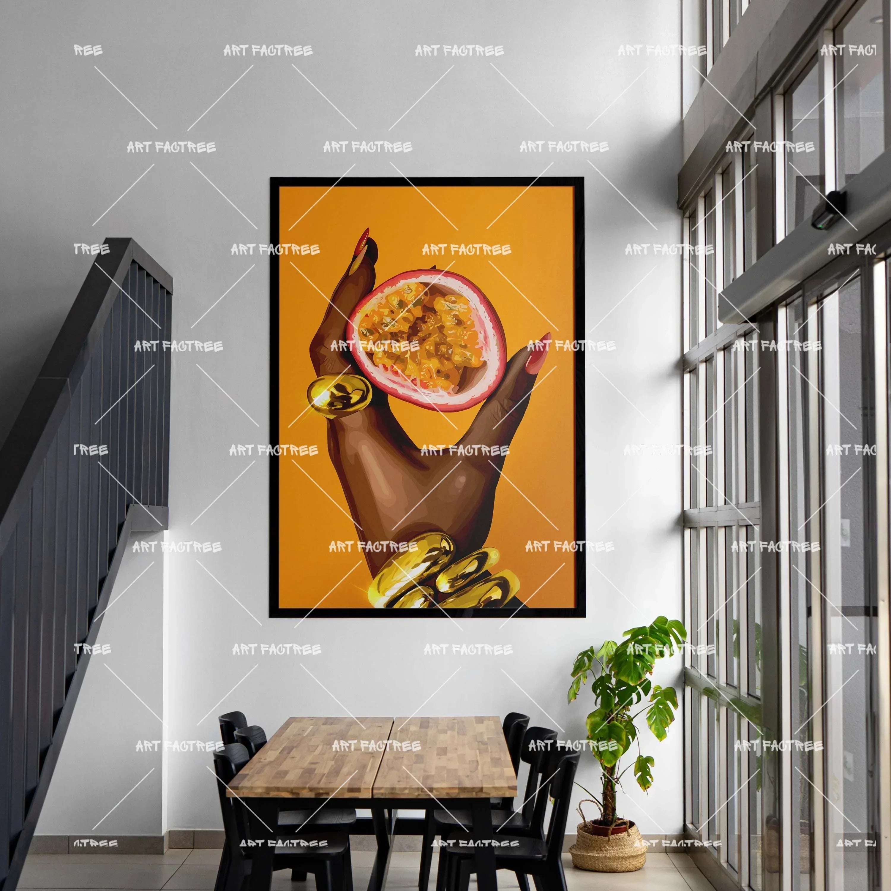 Ripe Touch (Smard X Anaya)-wall art print featuring decorative artistic design suitable for living rooms, offices, and schools by SmardArt. Elevate your space with Black wall art that speaks to culture, identity, and creativity. At Smard, we celebrate artistry made with melanin, bringing powerful and inspiring designs to life.