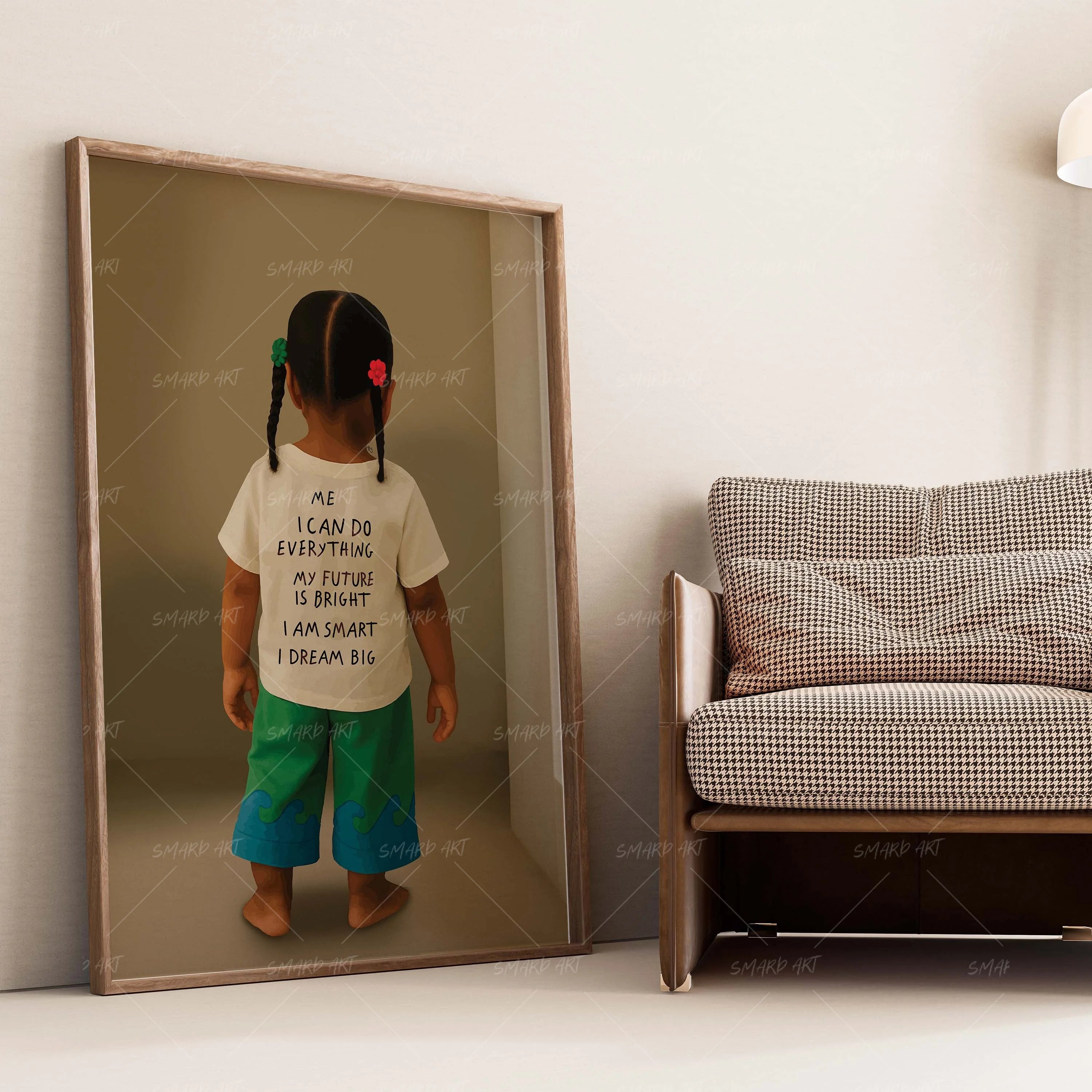 Bright Future-wall art print featuring decorative artistic design suitable for living rooms, offices, and schools by SmardArt. Elevate your space with Black wall art that speaks to culture, identity, and creativity. At Smard, we celebrate artistry made with melanin, bringing powerful and inspiring designs to life.