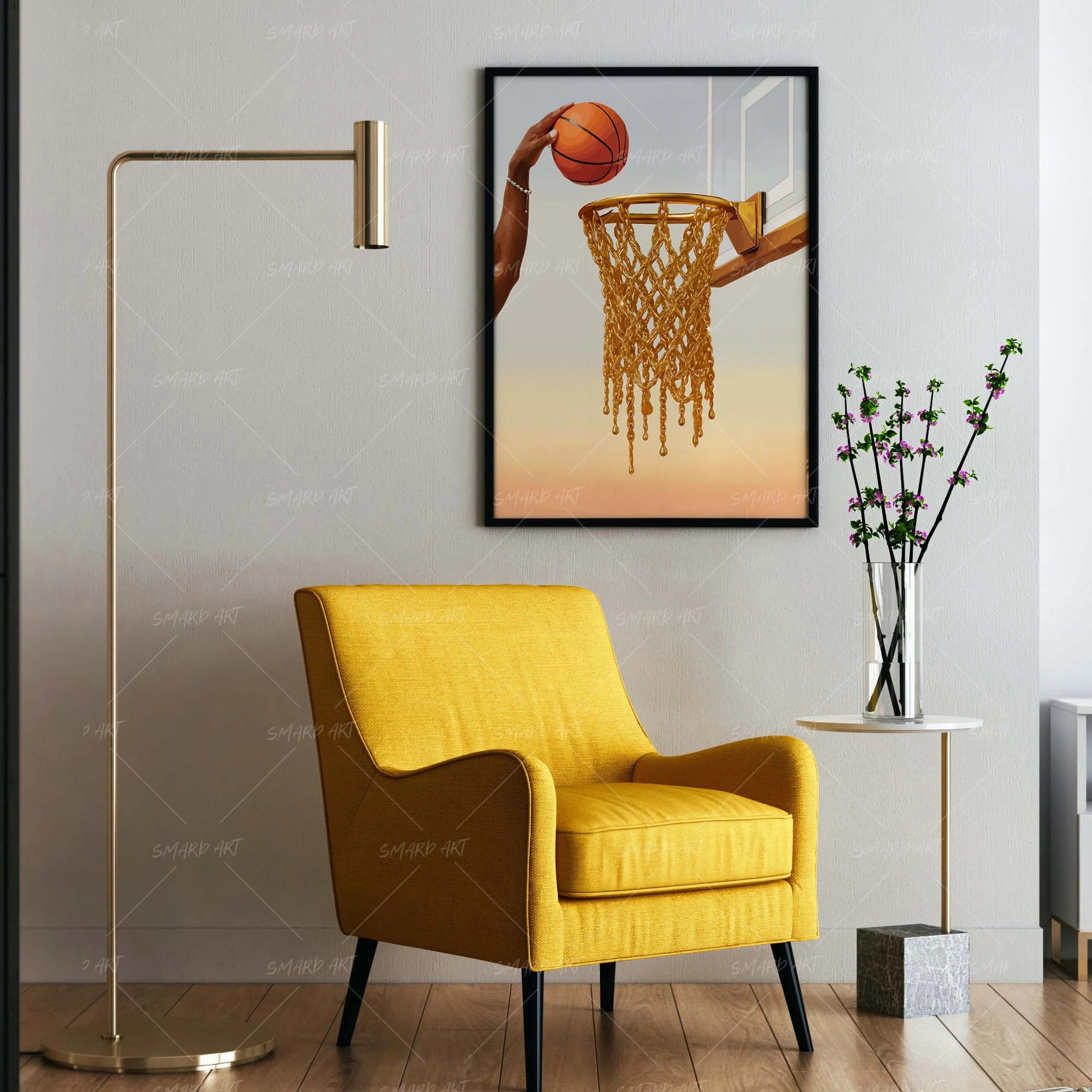 Drip Dunk-wall art print featuring decorative artistic design suitable for living rooms, offices, and schools by SmardArt. Elevate your space with Black wall art that speaks to culture, identity, and creativity. At Smard, we celebrate artistry made with melanin, bringing powerful and inspiring designs to life.
