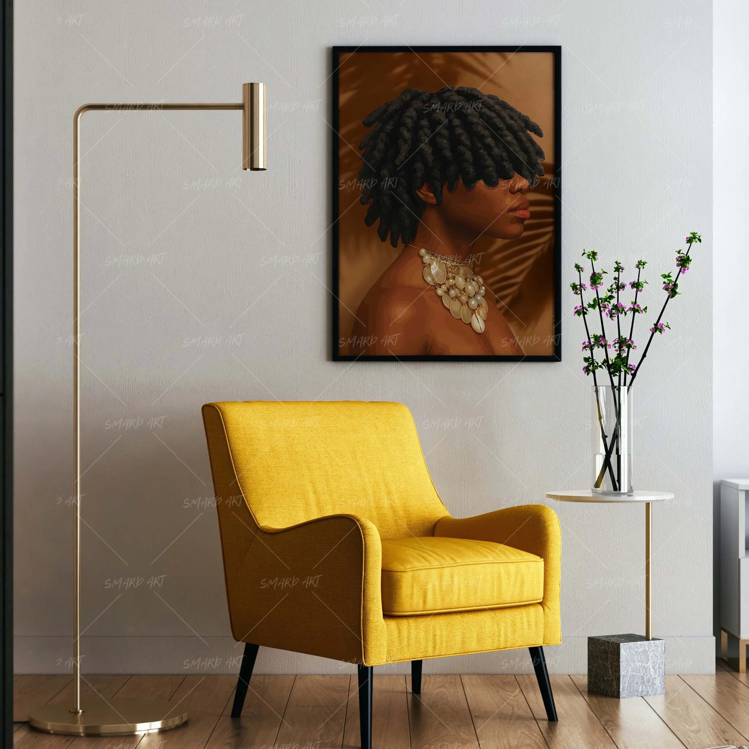 Loc Language-wall art print featuring decorative artistic design suitable for living rooms, offices, and schools by SmardArt. Elevate your space with Black wall art that speaks to culture, identity, and creativity. At Smard, we celebrate artistry made with melanin, bringing powerful and inspiring designs to life.