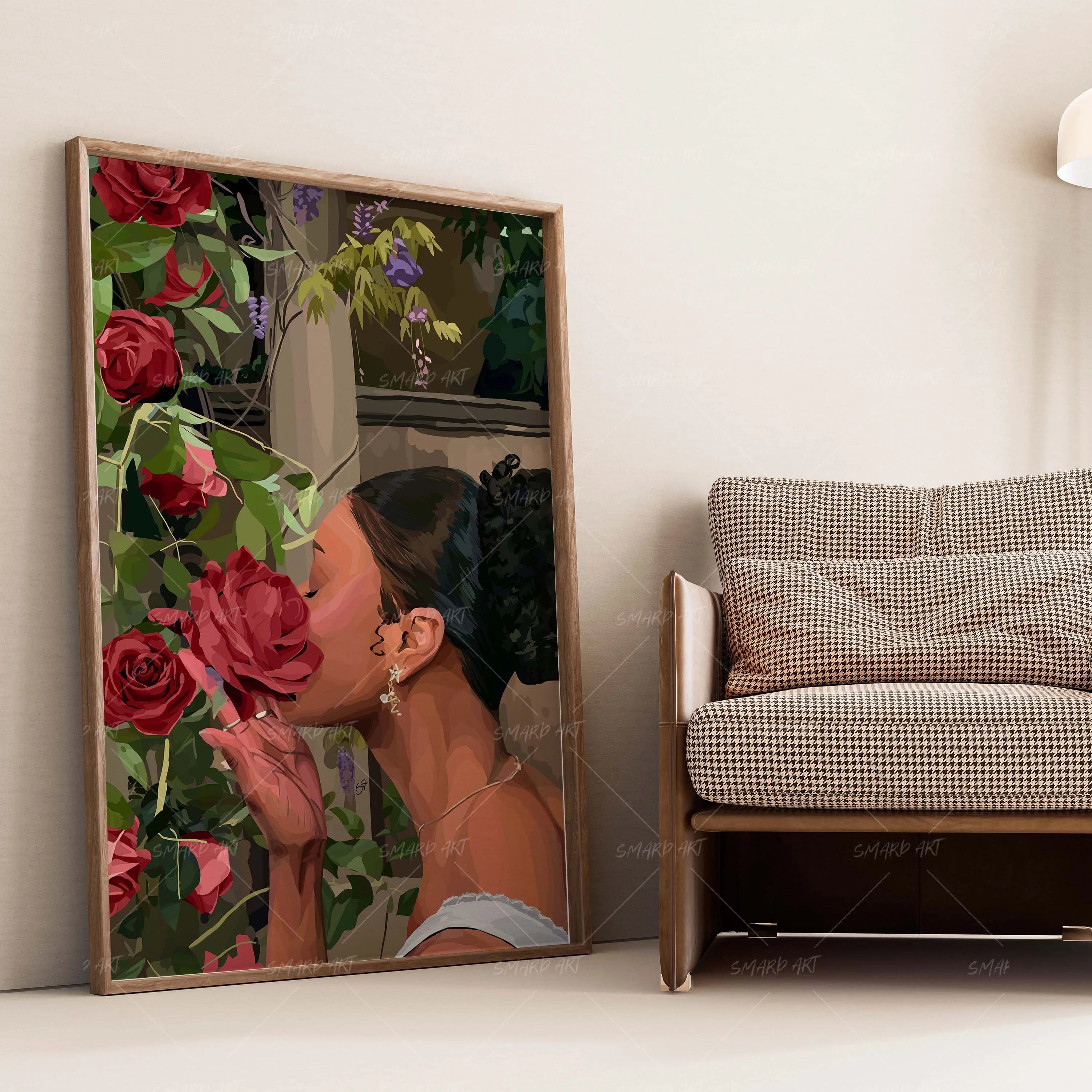 Spring Has Sprung-wall art print featuring decorative artistic design suitable for living rooms, offices, and schools by SmardArt. Elevate your space with Black wall art that speaks to culture, identity, and creativity. At Smard, we celebrate artistry made with melanin, bringing powerful and inspiring designs to life.