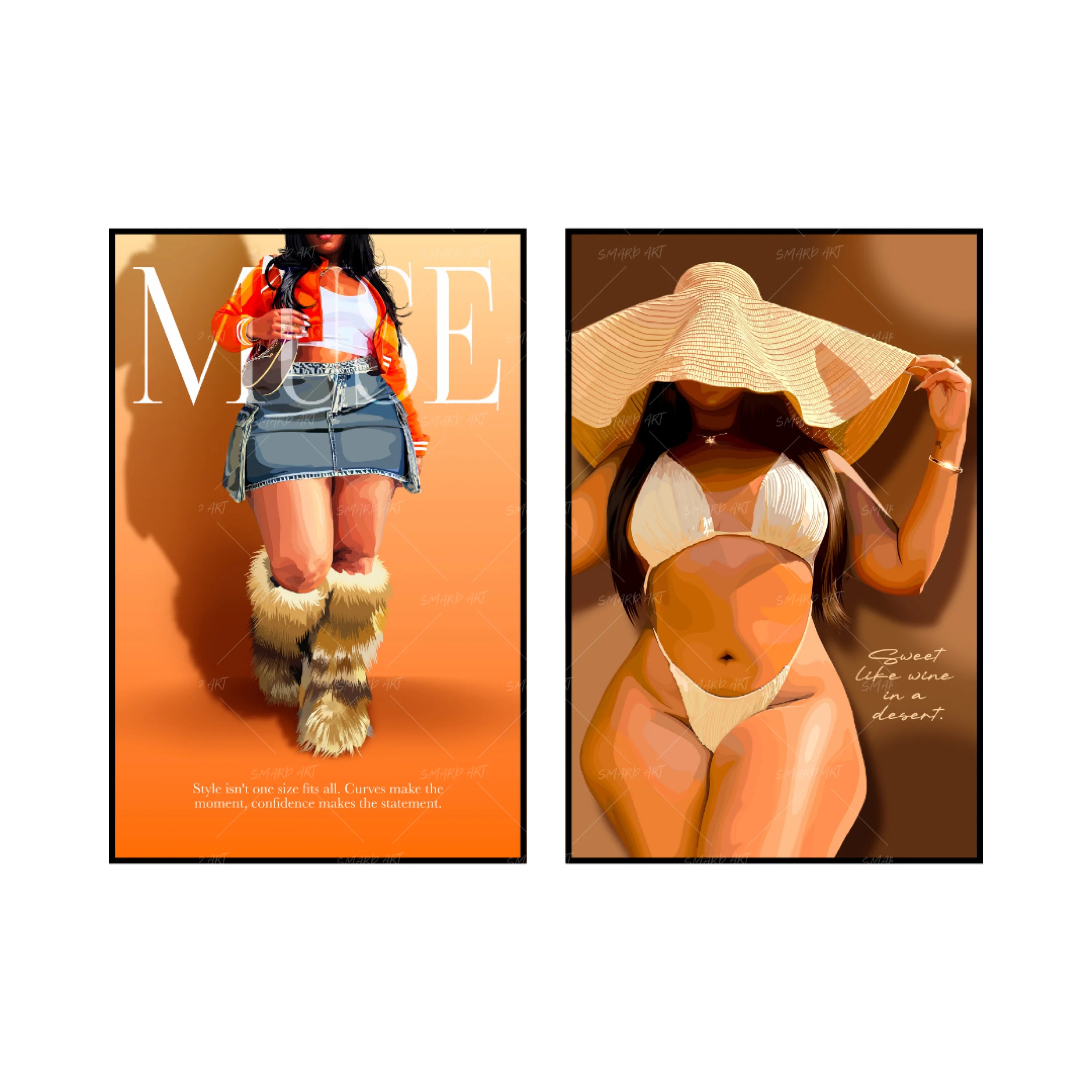 Art Print Bundle : Vogue Moment + Sweet Like Desert
