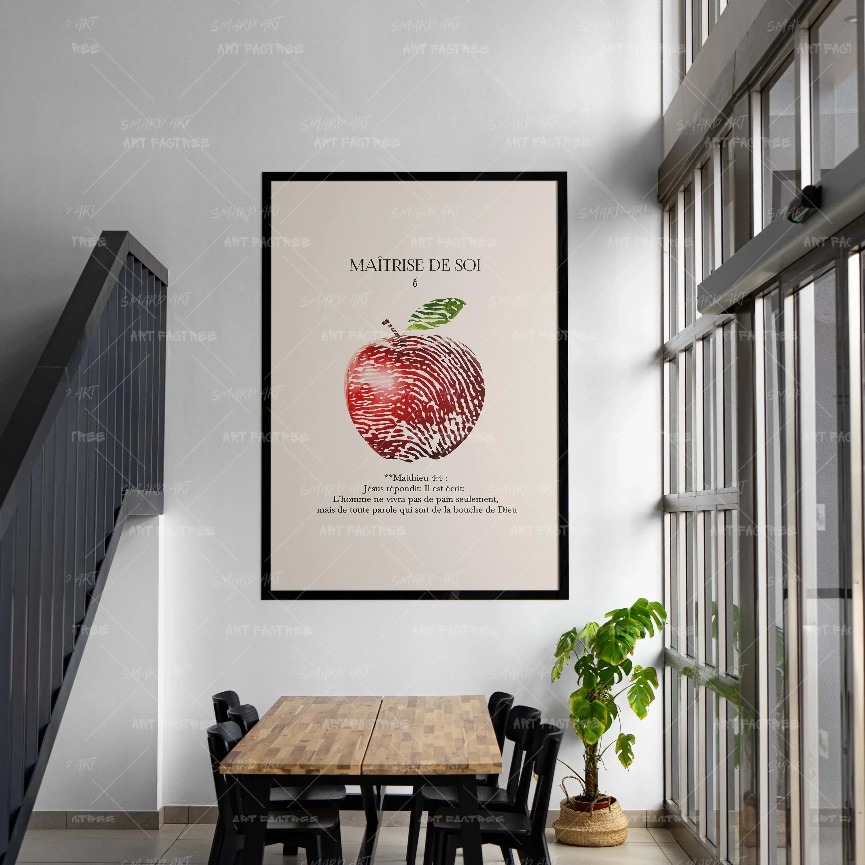 Maitrise De Soi-wall art print featuring decorative artistic design suitable for living rooms, offices, and schools by SmardArt. Elevate your space with Black wall art that speaks to culture, identity, and creativity. At Smard, we celebrate artistry made with melanin, bringing powerful and inspiring designs to life.