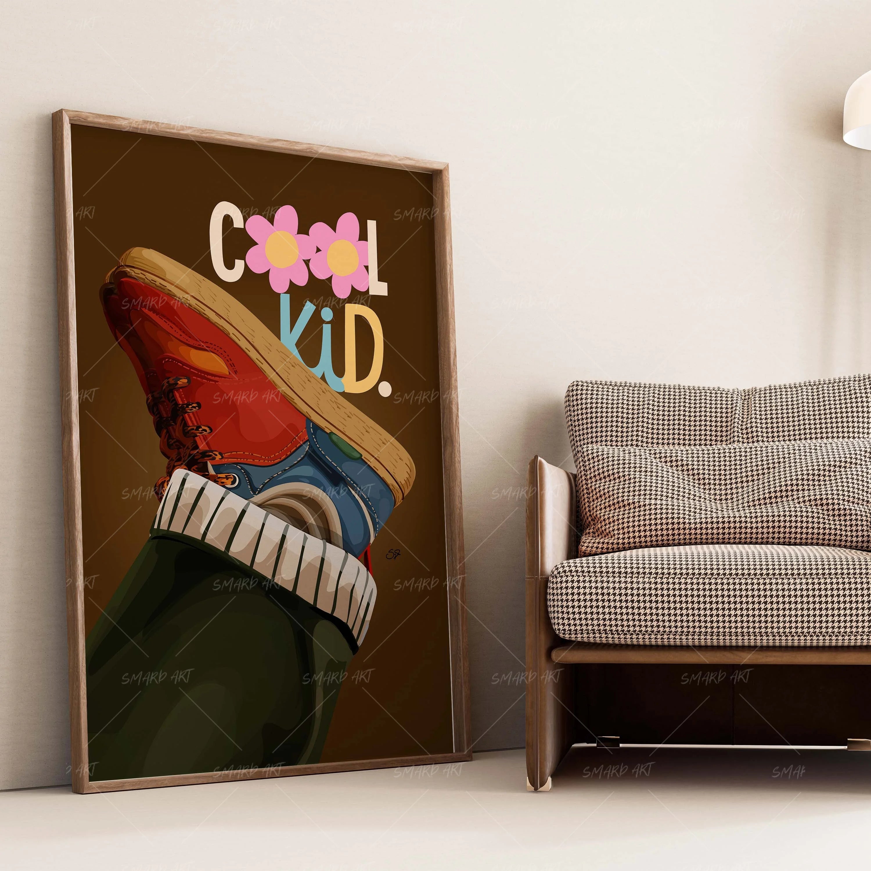 Cool Kids-wall art print featuring decorative artistic design suitable for living rooms, offices, and schools by SmardArt. Elevate your space with Black wall art that speaks to culture, identity, and creativity. At Smard, we celebrate artistry made with melanin, bringing powerful and inspiring designs to life.