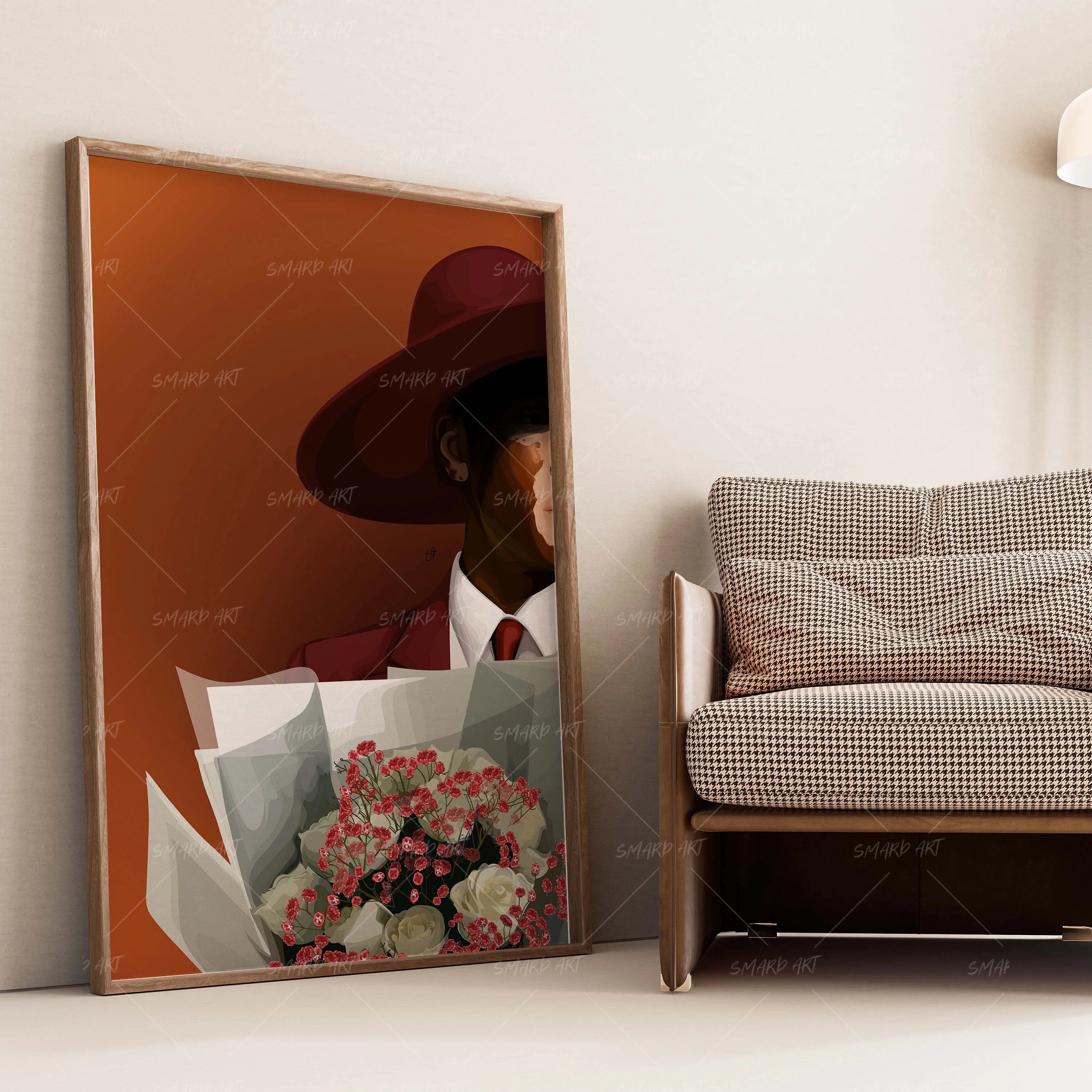 Floral Intentions-wall art print featuring decorative artistic design suitable for living rooms, offices, and schools by SmardArt. Elevate your space with Black wall art that speaks to culture, identity, and creativity. At Smard, we celebrate artistry made with melanin, bringing powerful and inspiring designs to life.