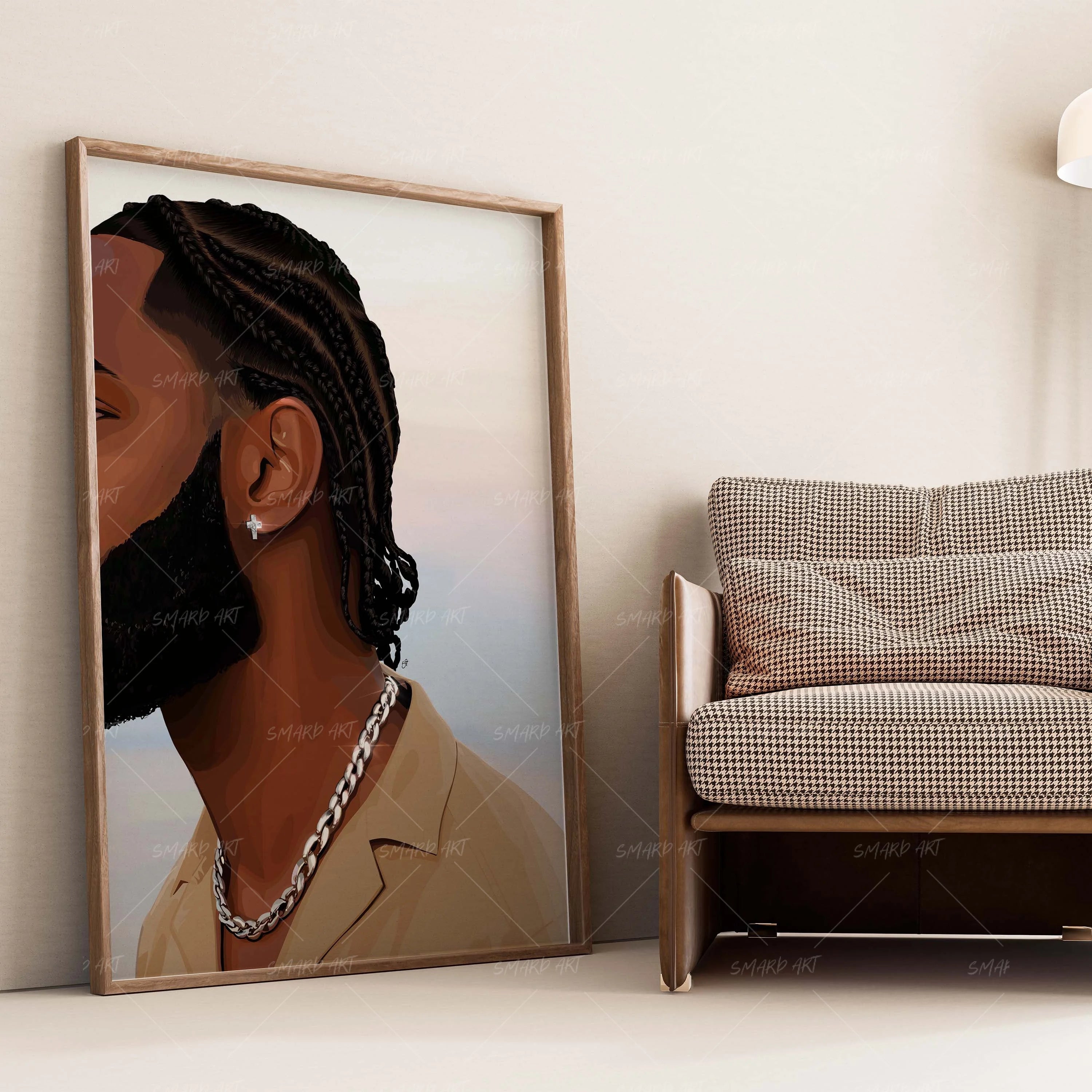 Jewels & Rows-wall art print featuring decorative artistic design suitable for living rooms, offices, and schools by SmardArt. Elevate your space with Black wall art that speaks to culture, identity, and creativity. At Smard, we celebrate artistry made with melanin, bringing powerful and inspiring designs to life.