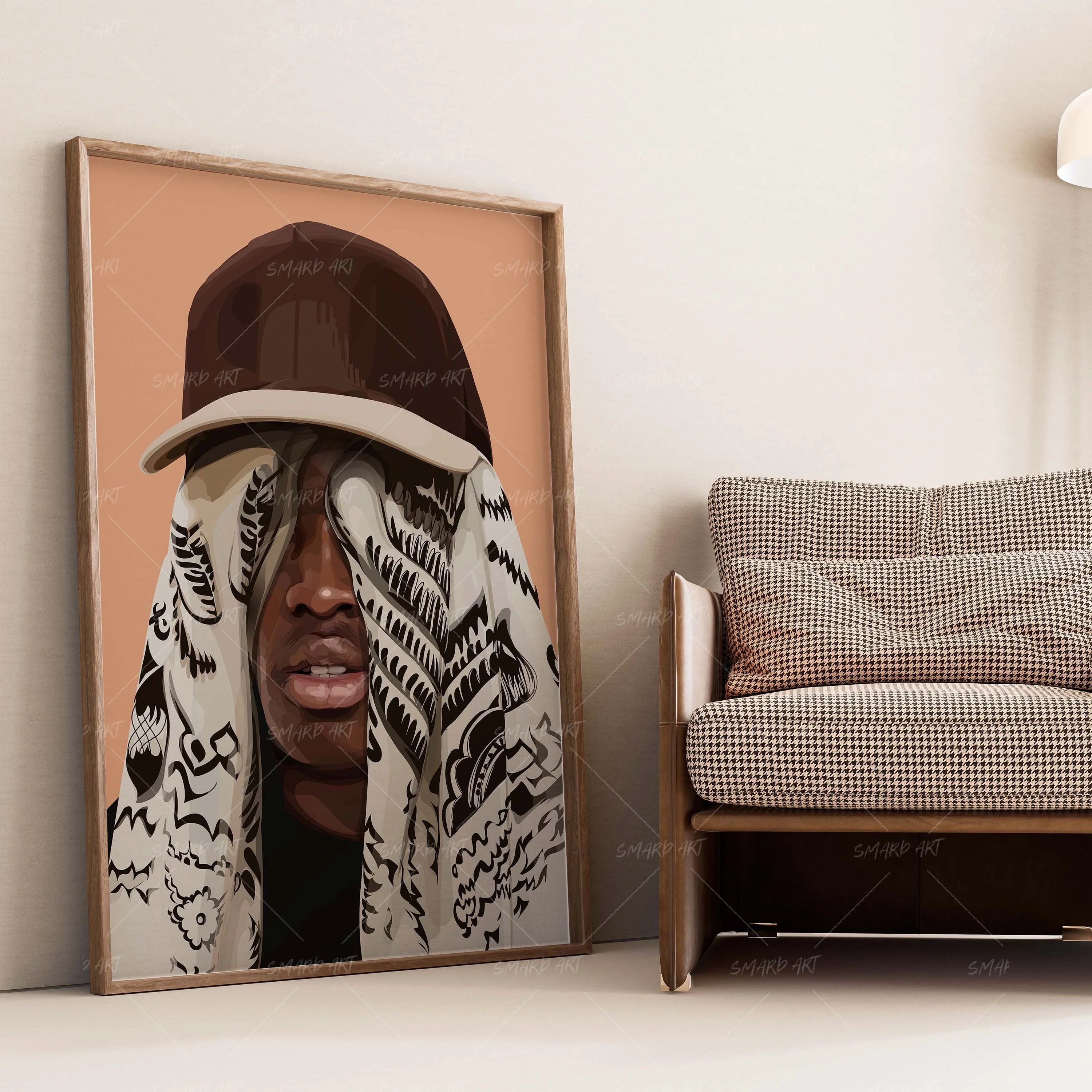 Layered Look-wall art print featuring decorative artistic design suitable for living rooms, offices, and schools by SmardArt. Elevate your space with Black wall art that speaks to culture, identity, and creativity. At Smard, we celebrate artistry made with melanin, bringing powerful and inspiring designs to life.