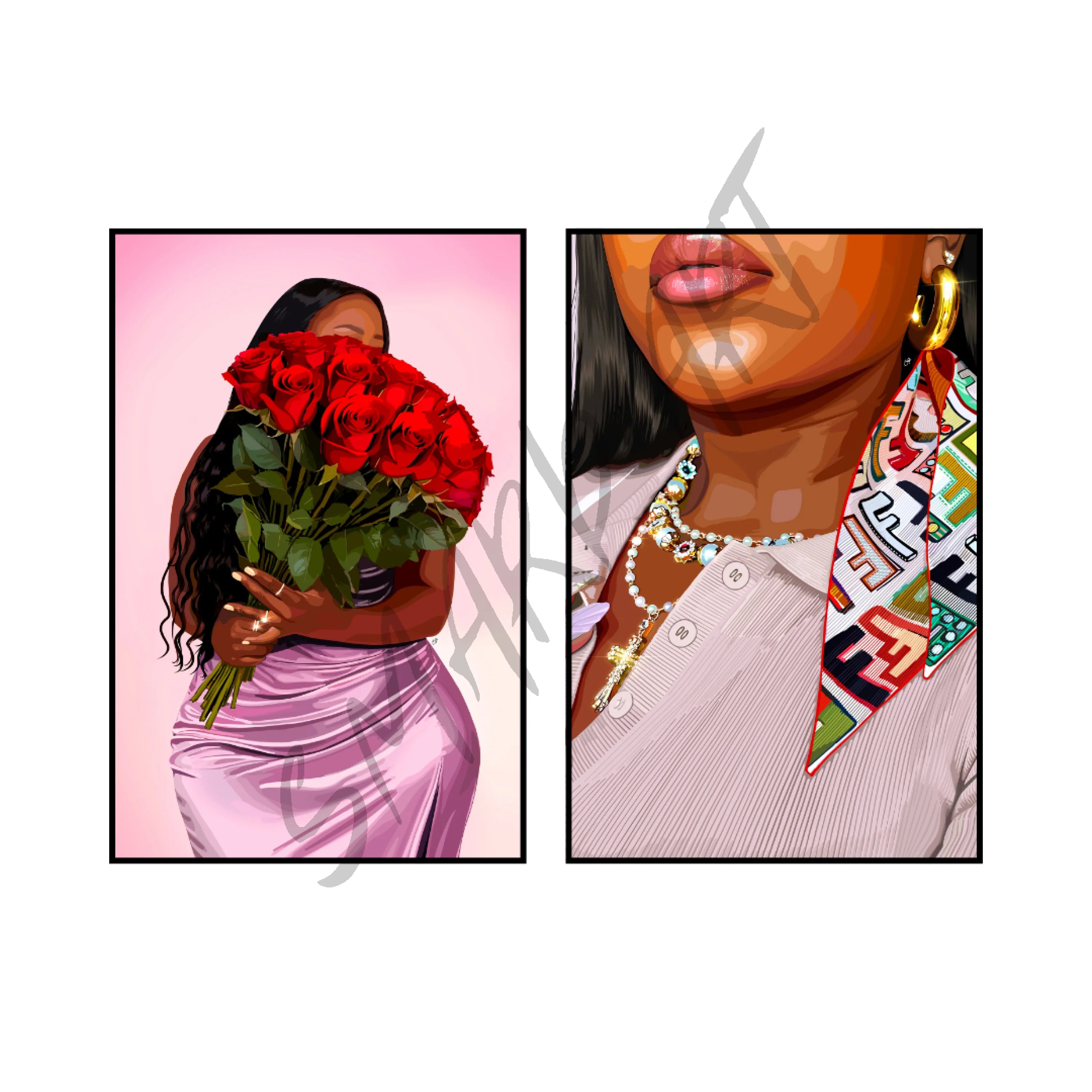 Art Print Bundle : Roses Like Her + Gloss Theory