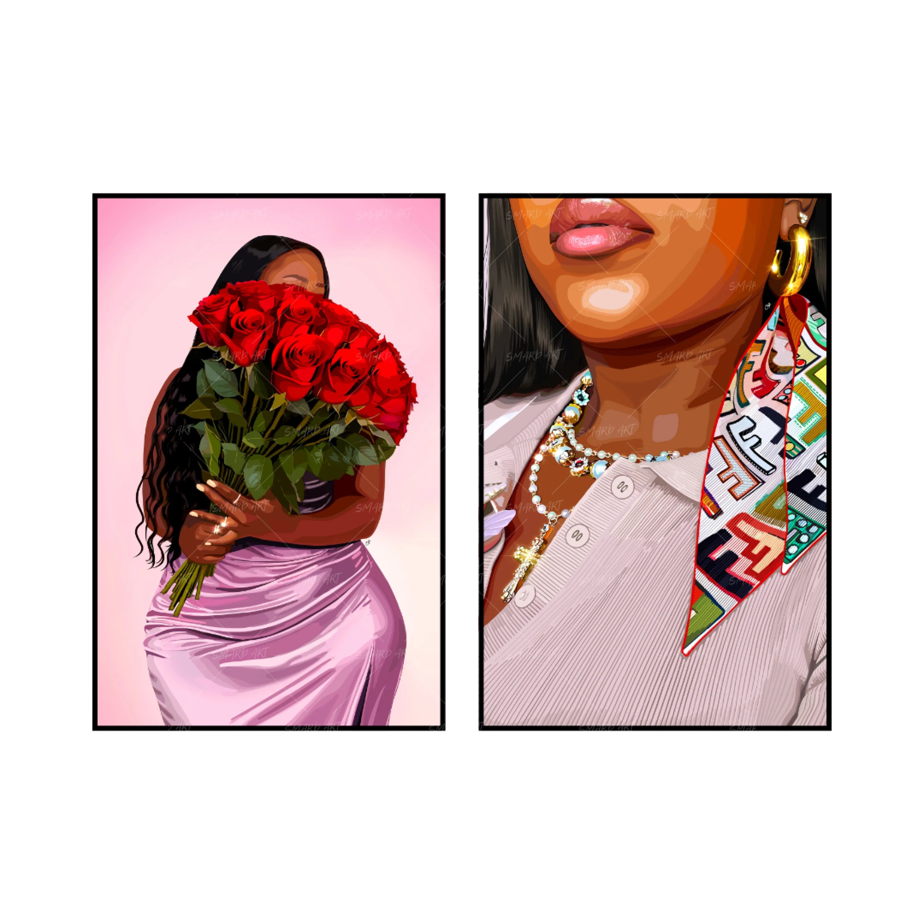 Art Print Bundle : Roses Like Her + Gloss Theory
