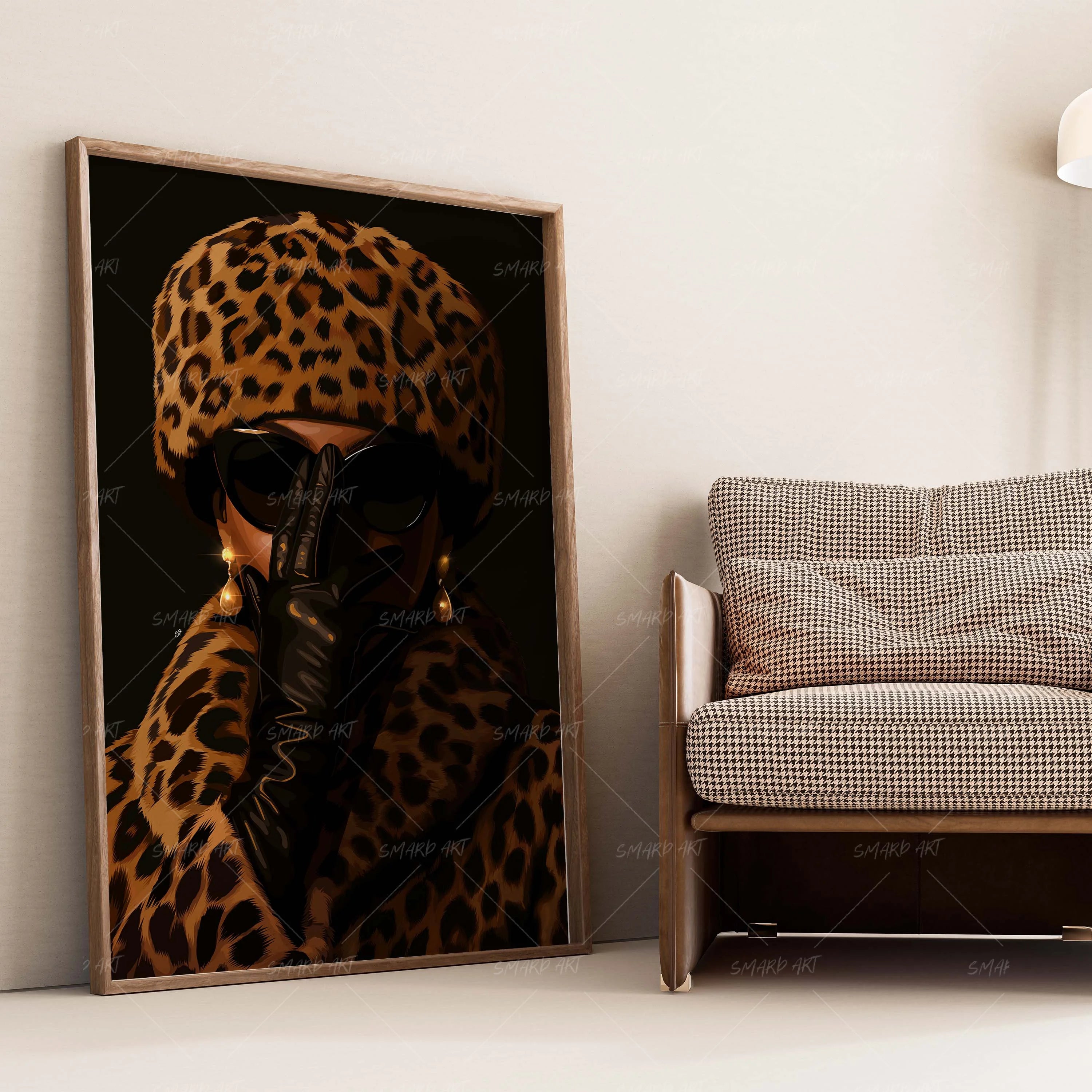 Fur Real-wall art print featuring decorative artistic design suitable for living rooms, offices, and schools by SmardArt. Elevate your space with Black wall art that speaks to culture, identity, and creativity. At Smard, we celebrate artistry made with melanin, bringing powerful and inspiring designs to life.