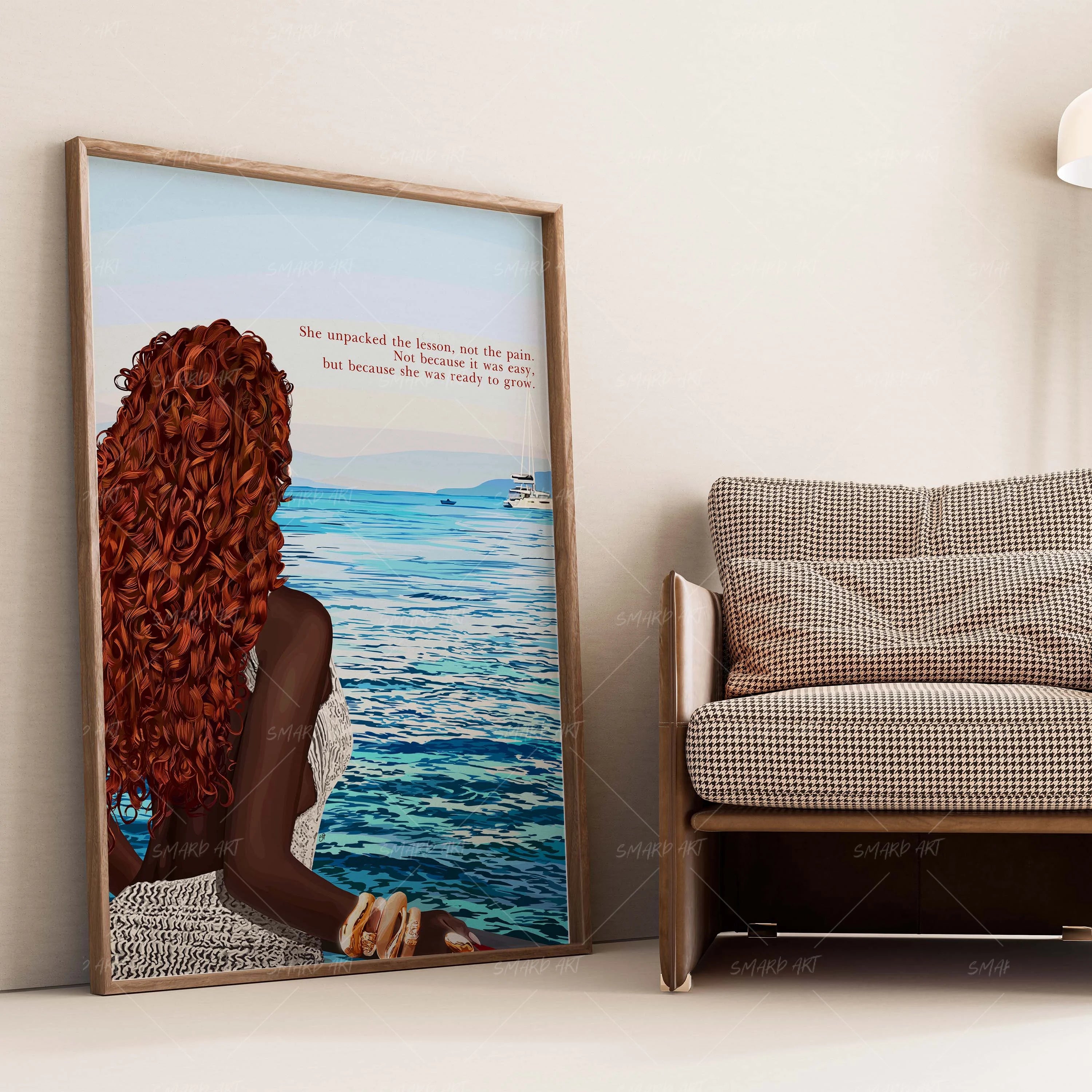 Ready To Grow-wall art print featuring decorative artistic design suitable for living rooms, offices, and schools by SmardArt. Elevate your space with Black wall art that speaks to culture, identity, and creativity. At Smard, we celebrate artistry made with melanin, bringing powerful and inspiring designs to life.