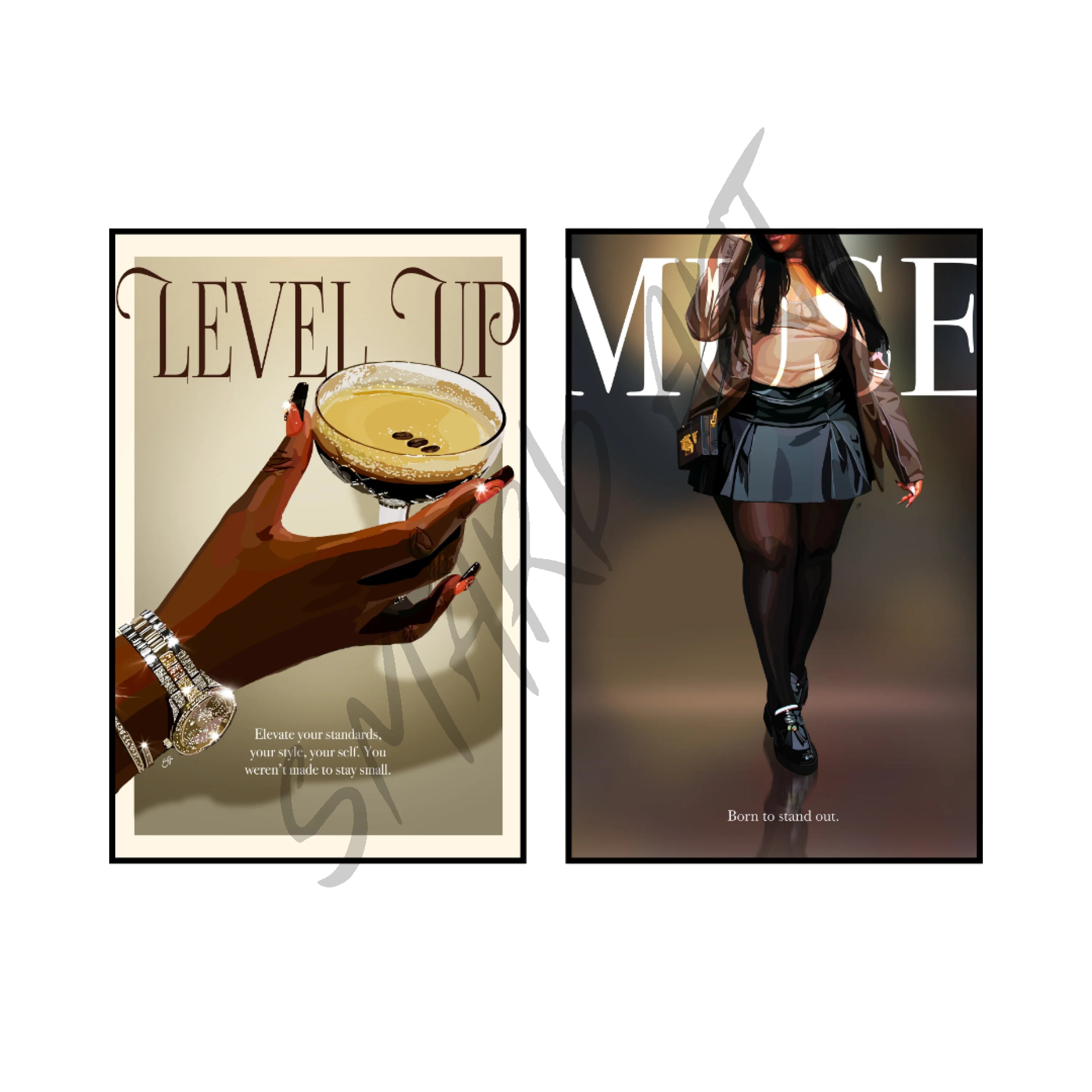 Art Print Bundle : Level Up + Born To Stand Out